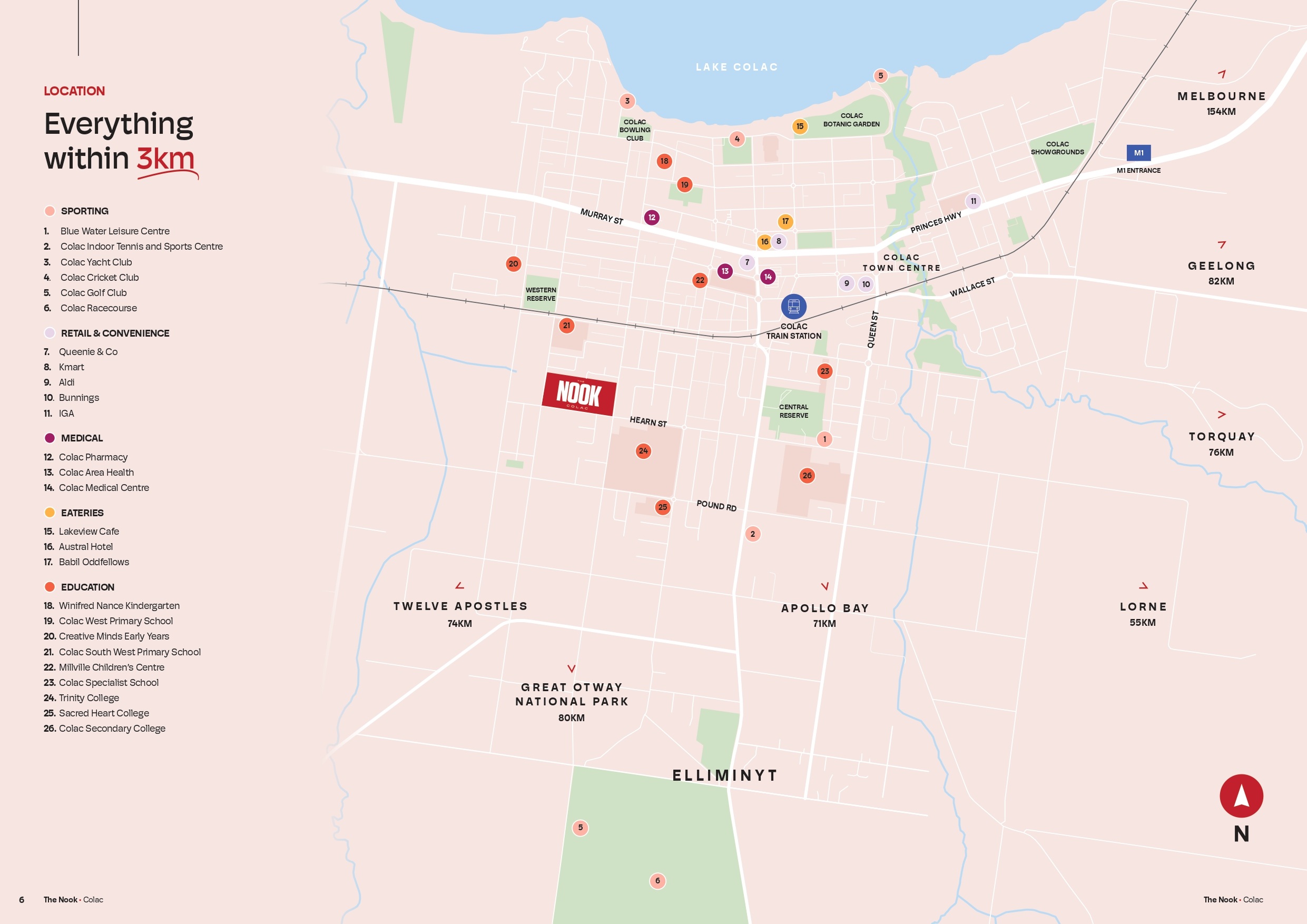 The Nook Estate - Colac Location Map