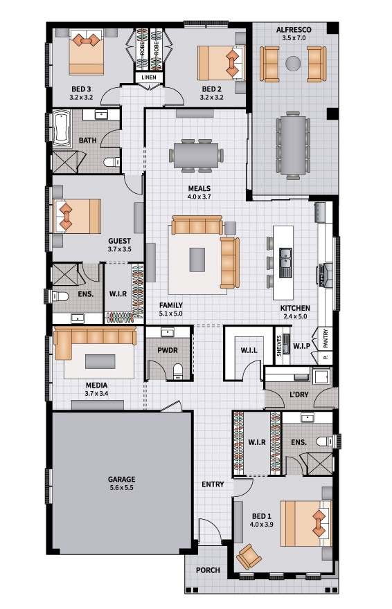 Ashbury  Four Guest 28 Flip