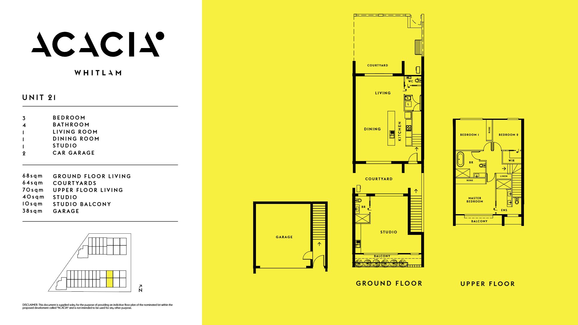 Acacia Townhouses - Whitlam - Lot 21 Floorplan
