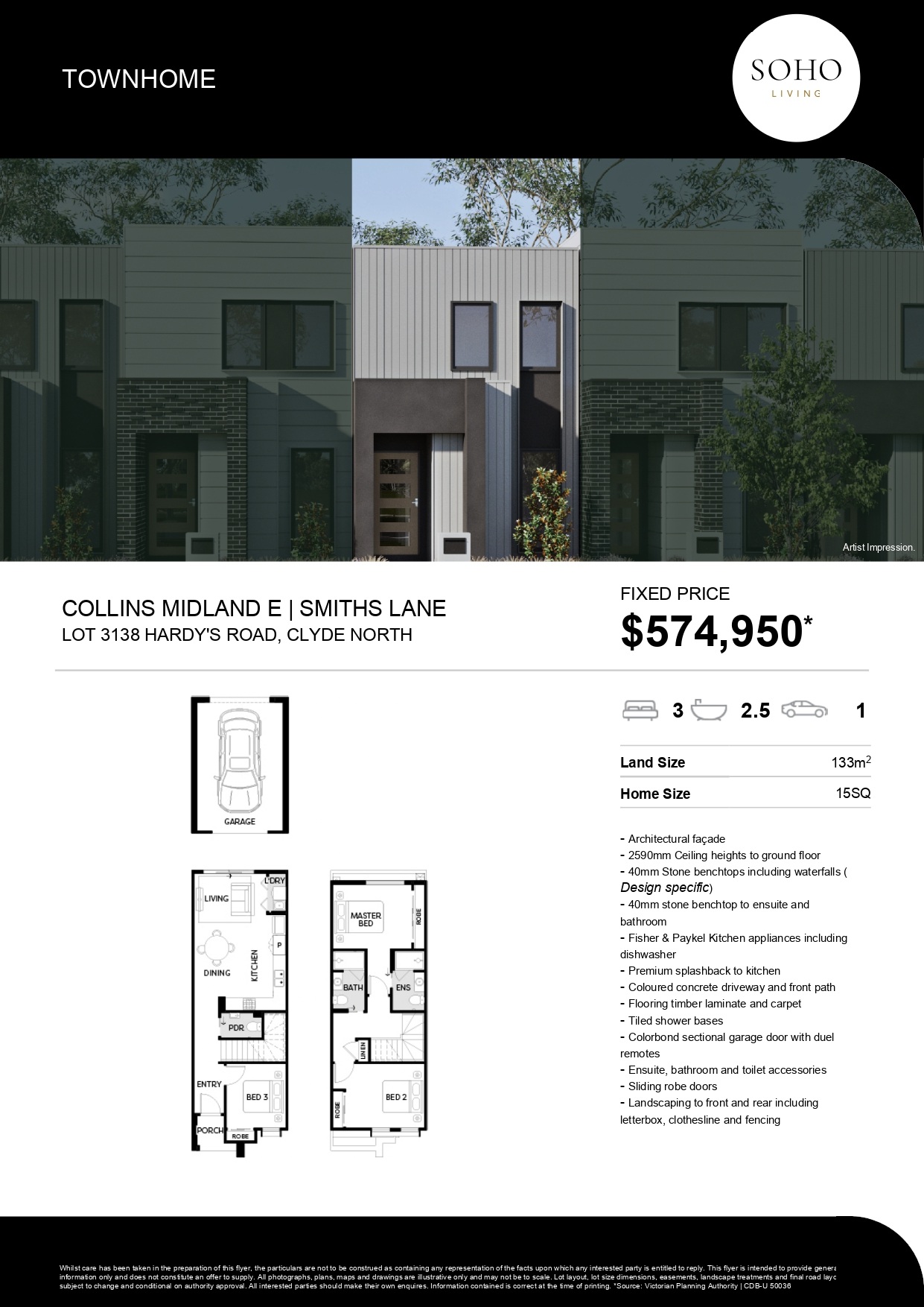 Alba Townhomes at Smiths Lane - Clyde North - Lot 3138