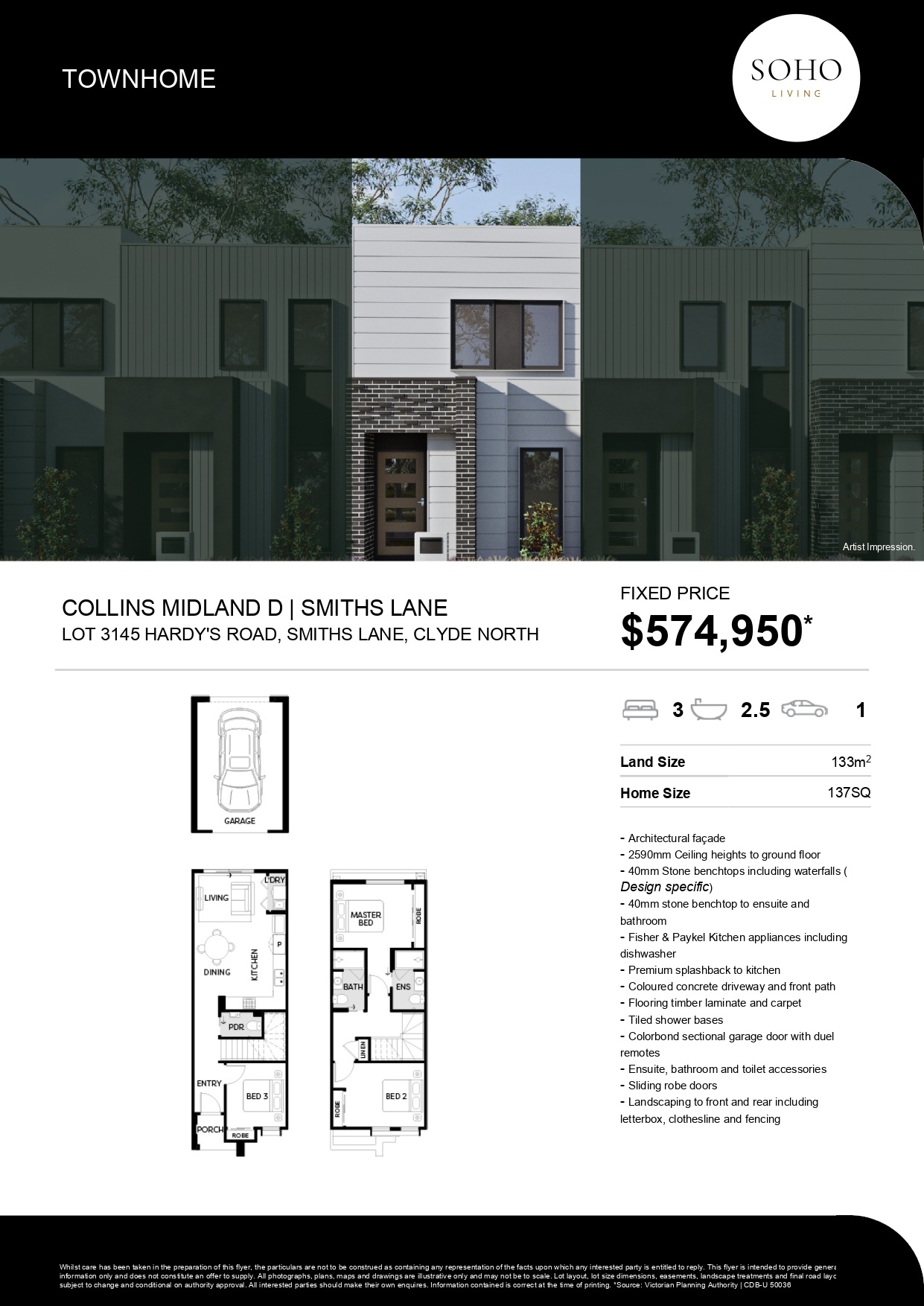 Alba Townhomes at Smiths Lane - Clyde North - Lot 3145