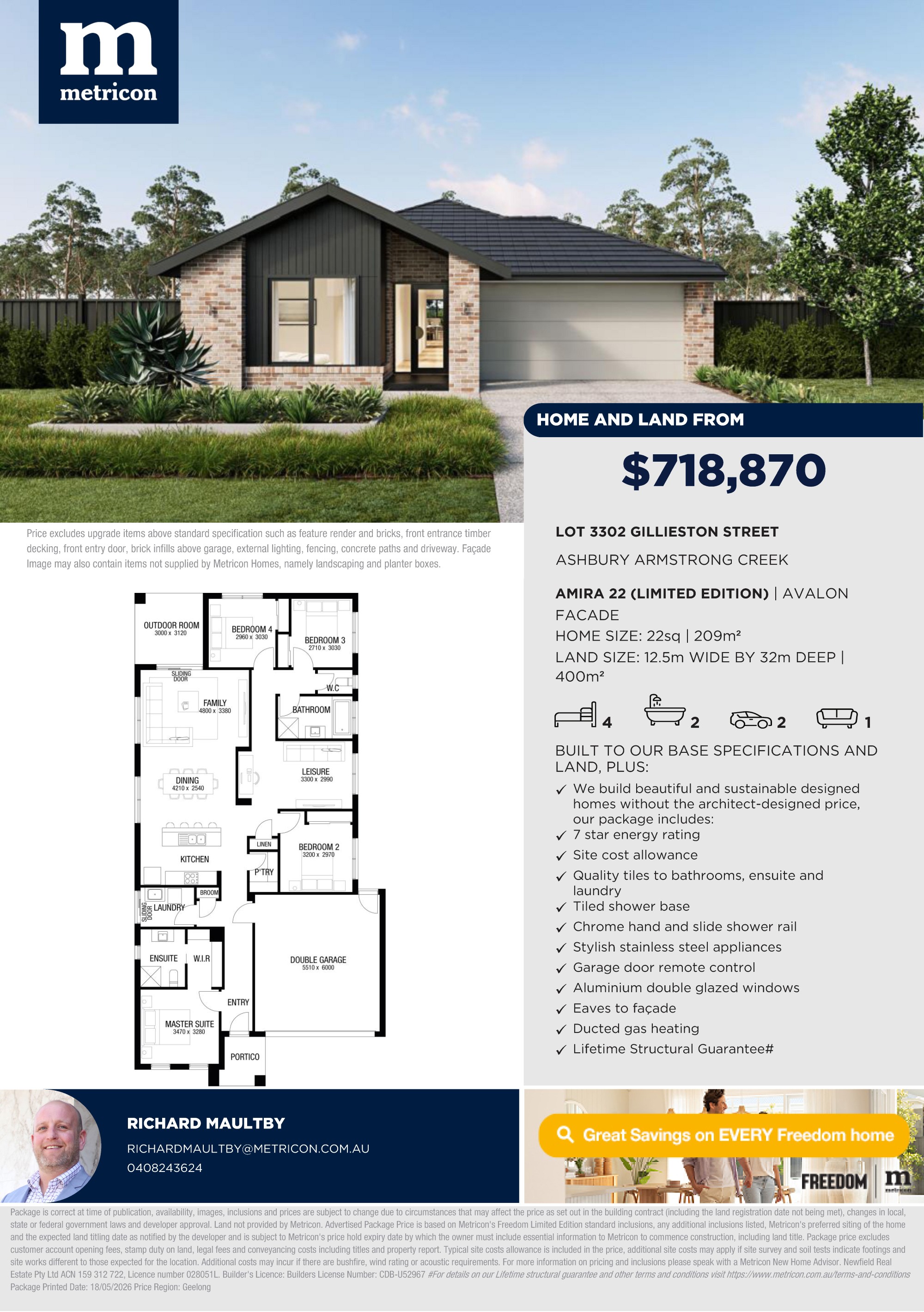 Ashbury Estate - Armstrong Creek - Lot 3302