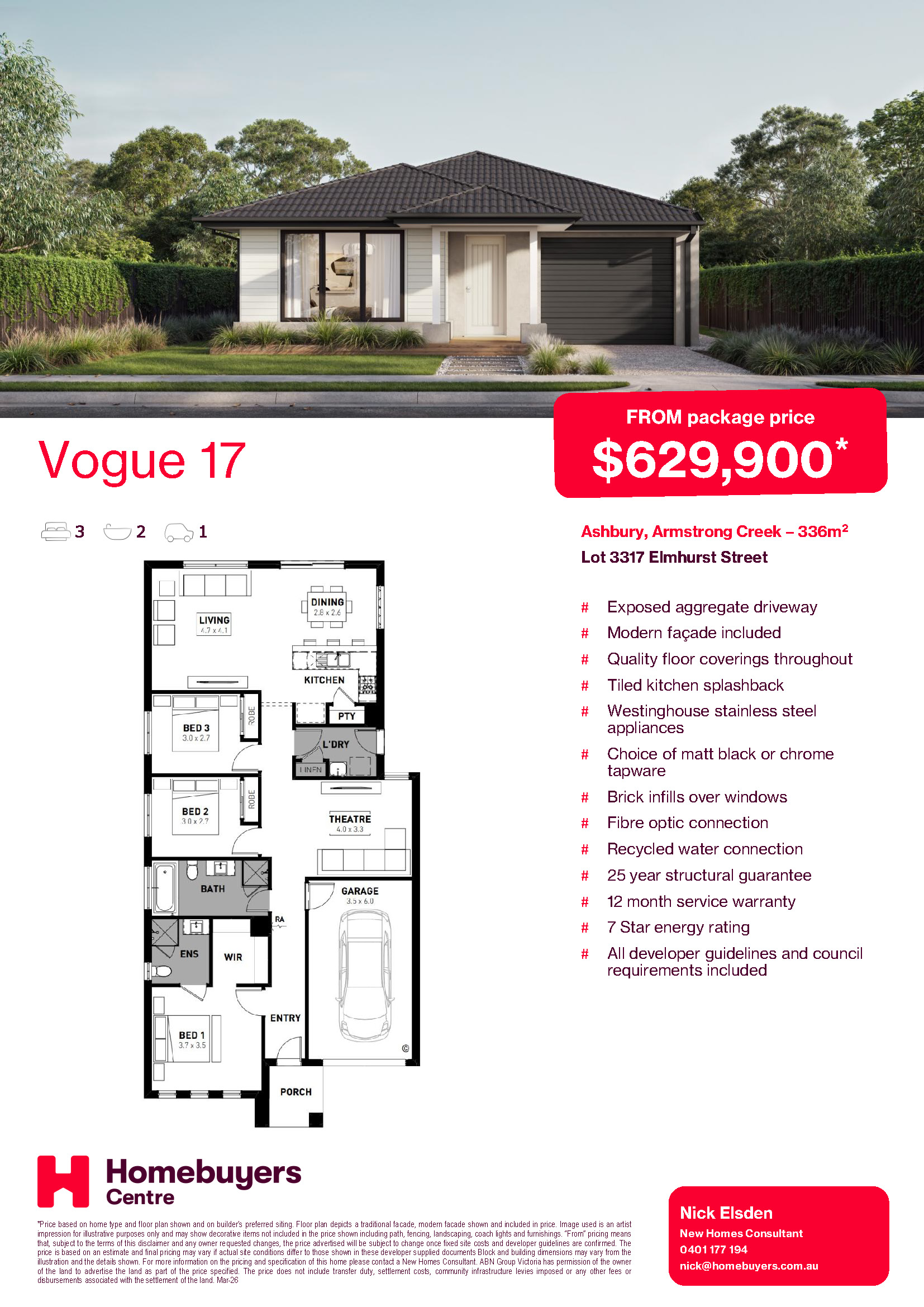 Ashbury Estate - Armstrong Creek - Lot 3317