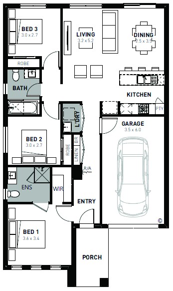 Botanical Estate - Mickleham - Lot 3202.1 Floorplan