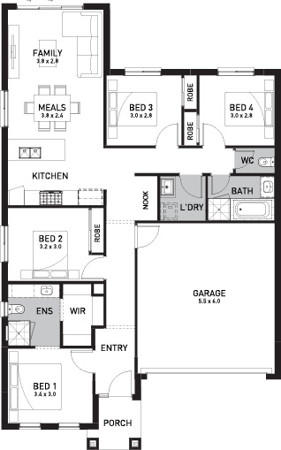 Dunhelen Estate - Greenvale - Lot 254 Floorplan