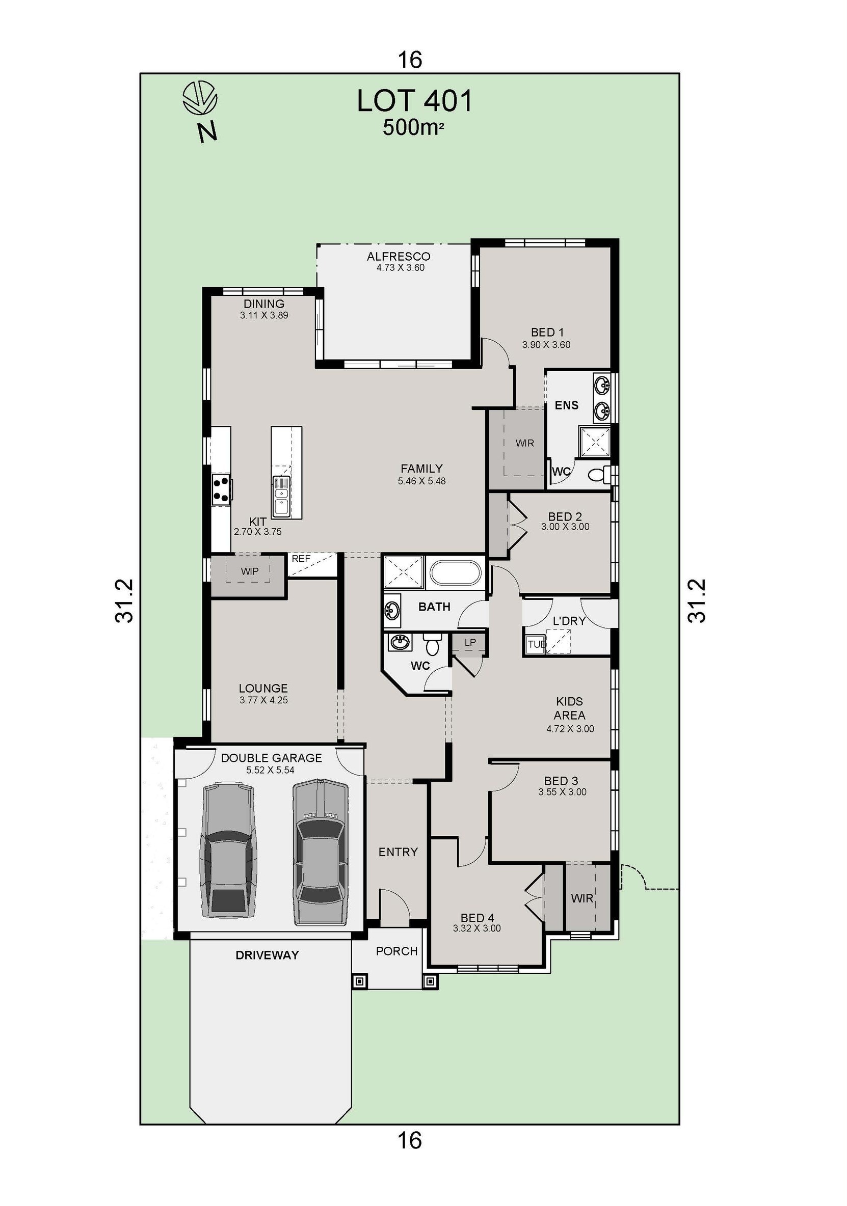 Haven Estate - Cambewarra - Lot 401 Floorplan