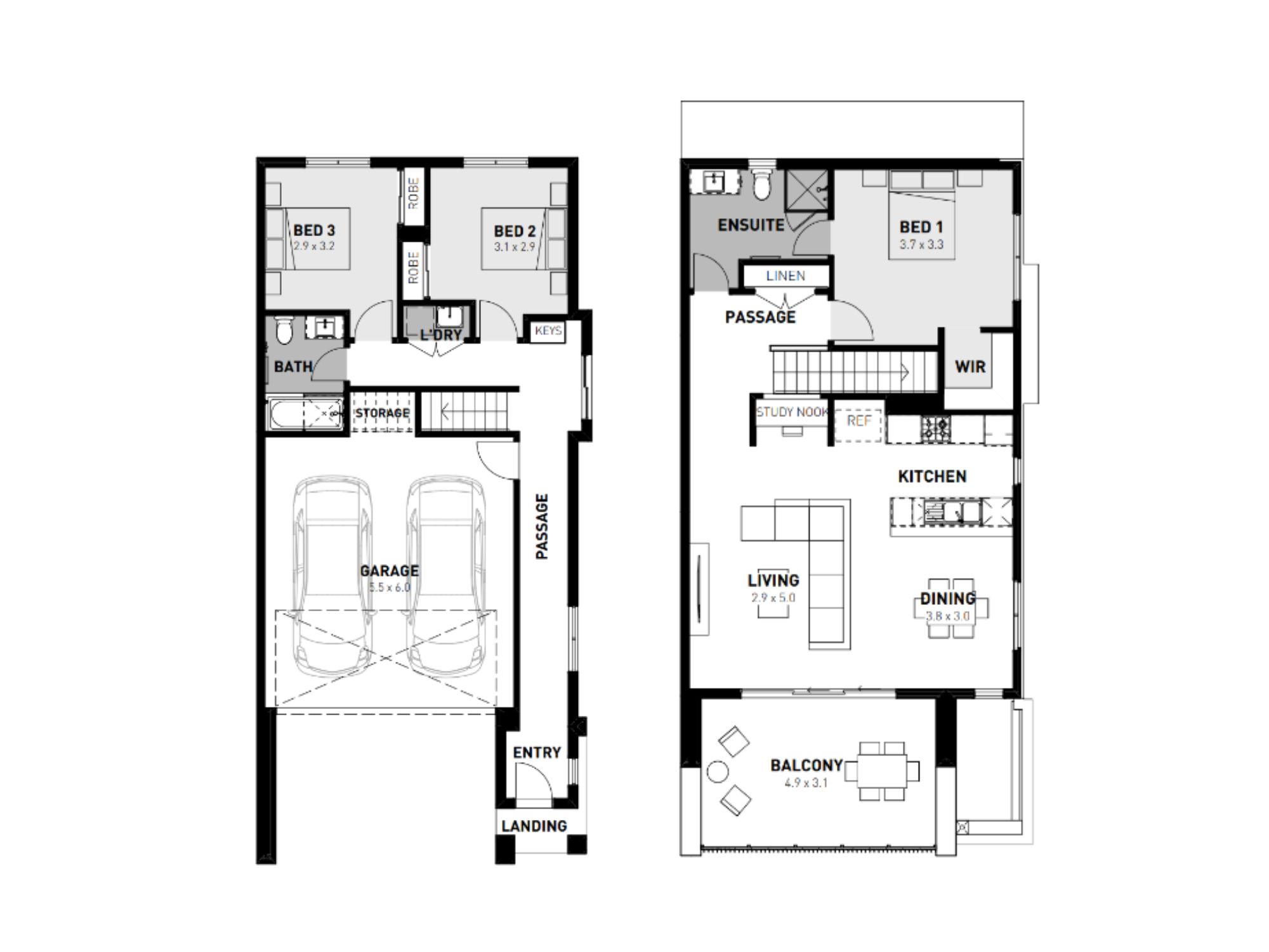 Homebuyers Centre Townhouses at Meridian - Clyde North - Lot 901 Floorplan