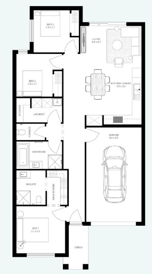 Jubilee Estate - Wyndham Vale - Lot 5437 Floorplan