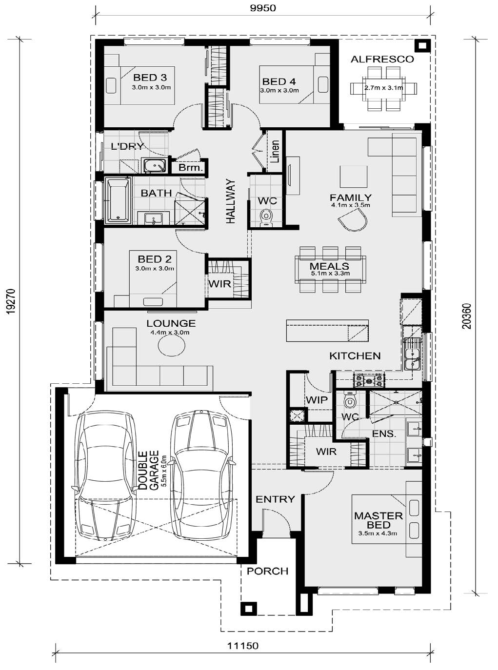 Kaylana Estate - Tarneit - Lot 126 Floorplan