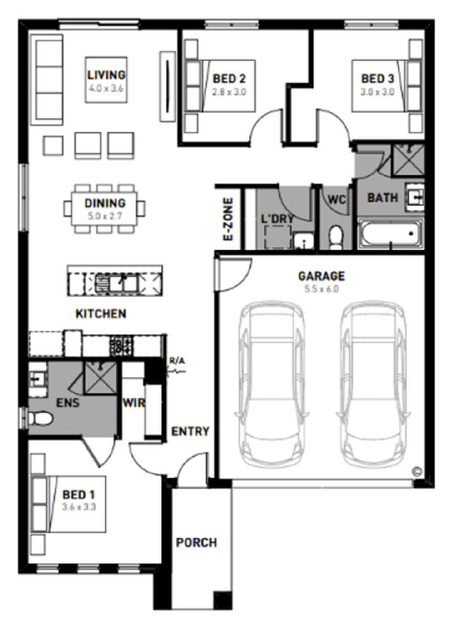 Kingsfield - Sunbury - Lot 2233 Floorplan