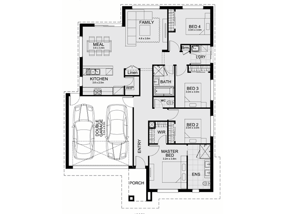 Kingsfield - Sunbury - Lot 2233 Floorplan