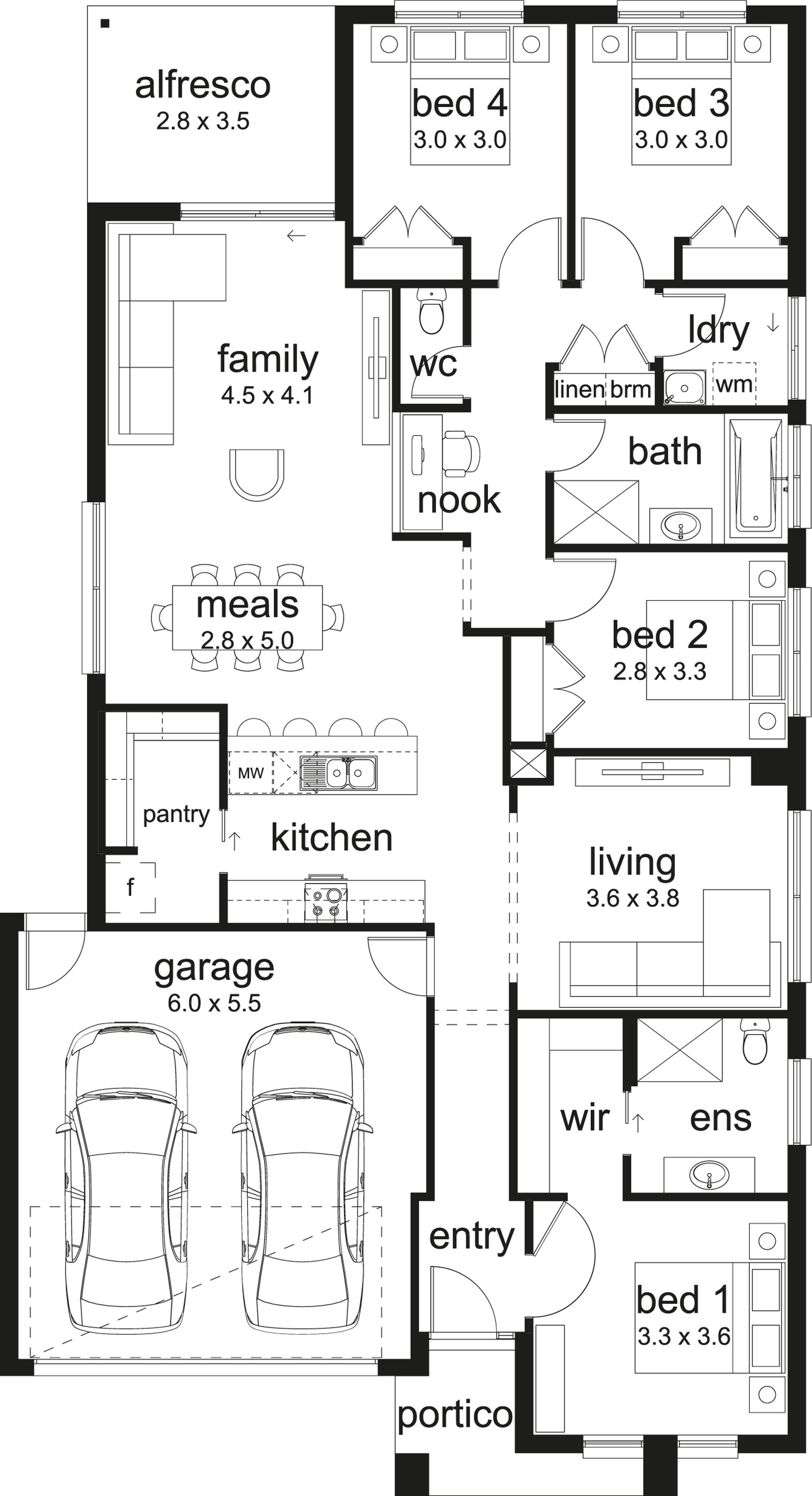 Lot 122 Parkers Grove Estate by Simonds Homes Floorplan