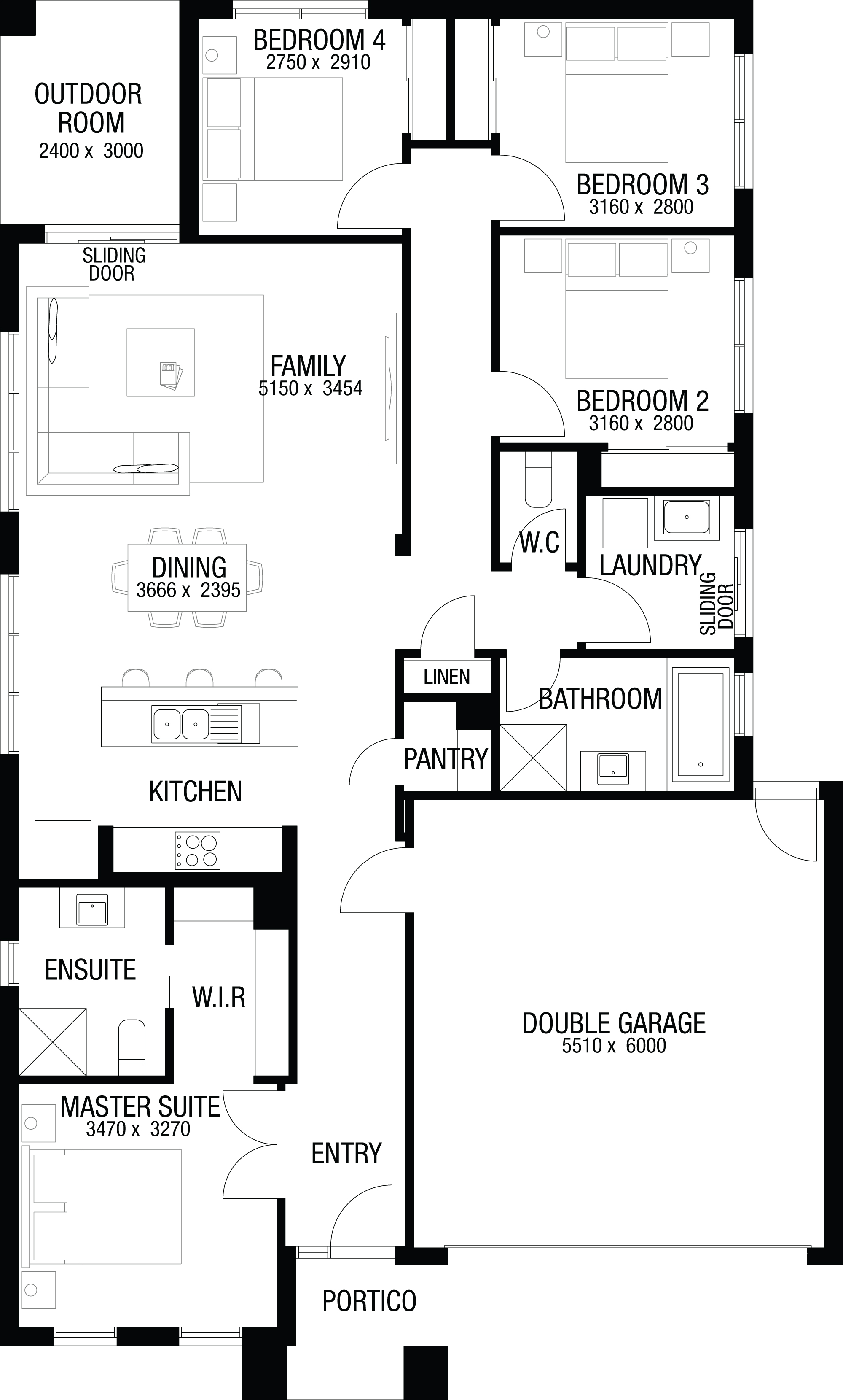 Lot 1313 Hogan Street by Metricon Homes Floorplan