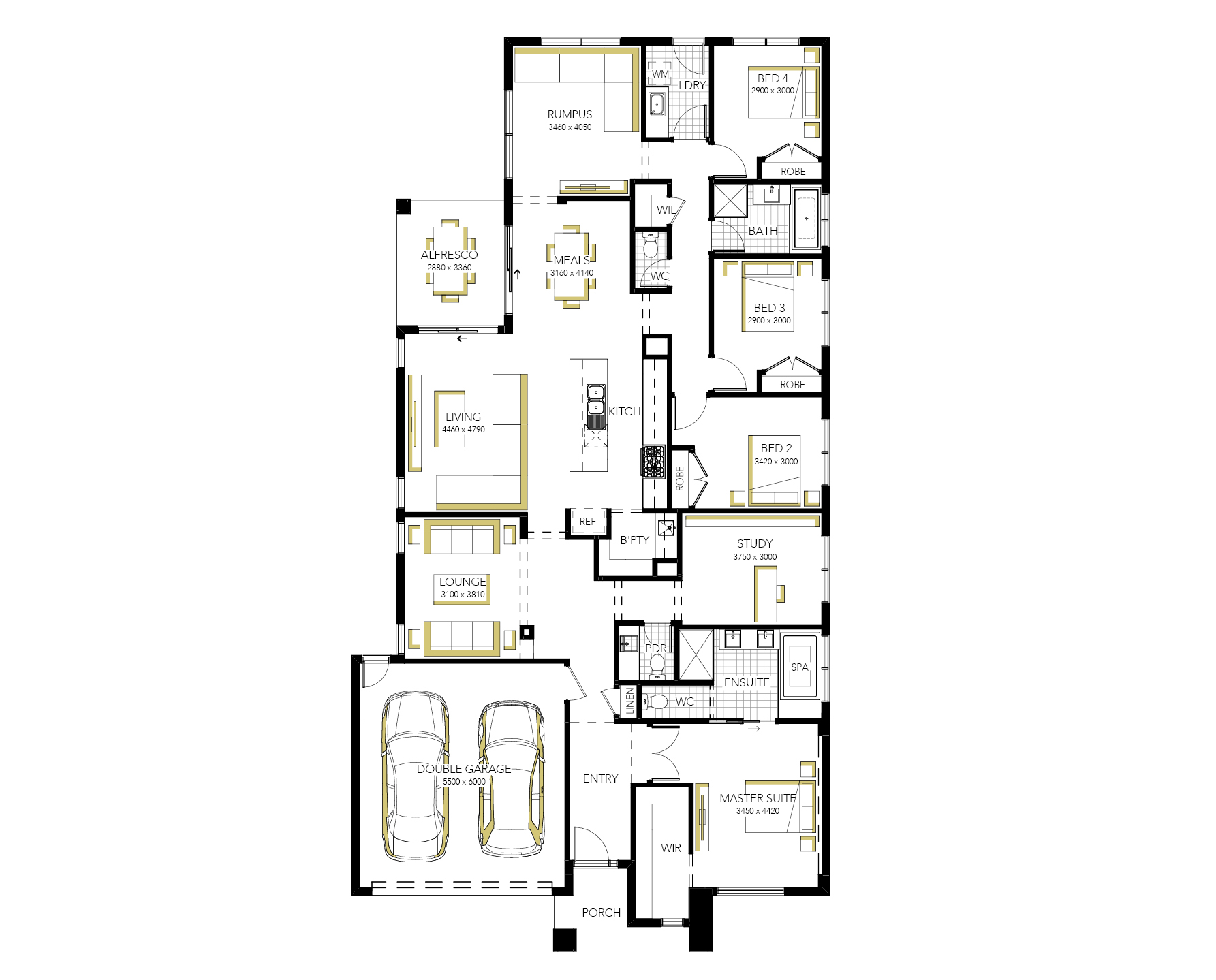 Lot 2032 Seventh Bend by Carlisle Homes Floorplan