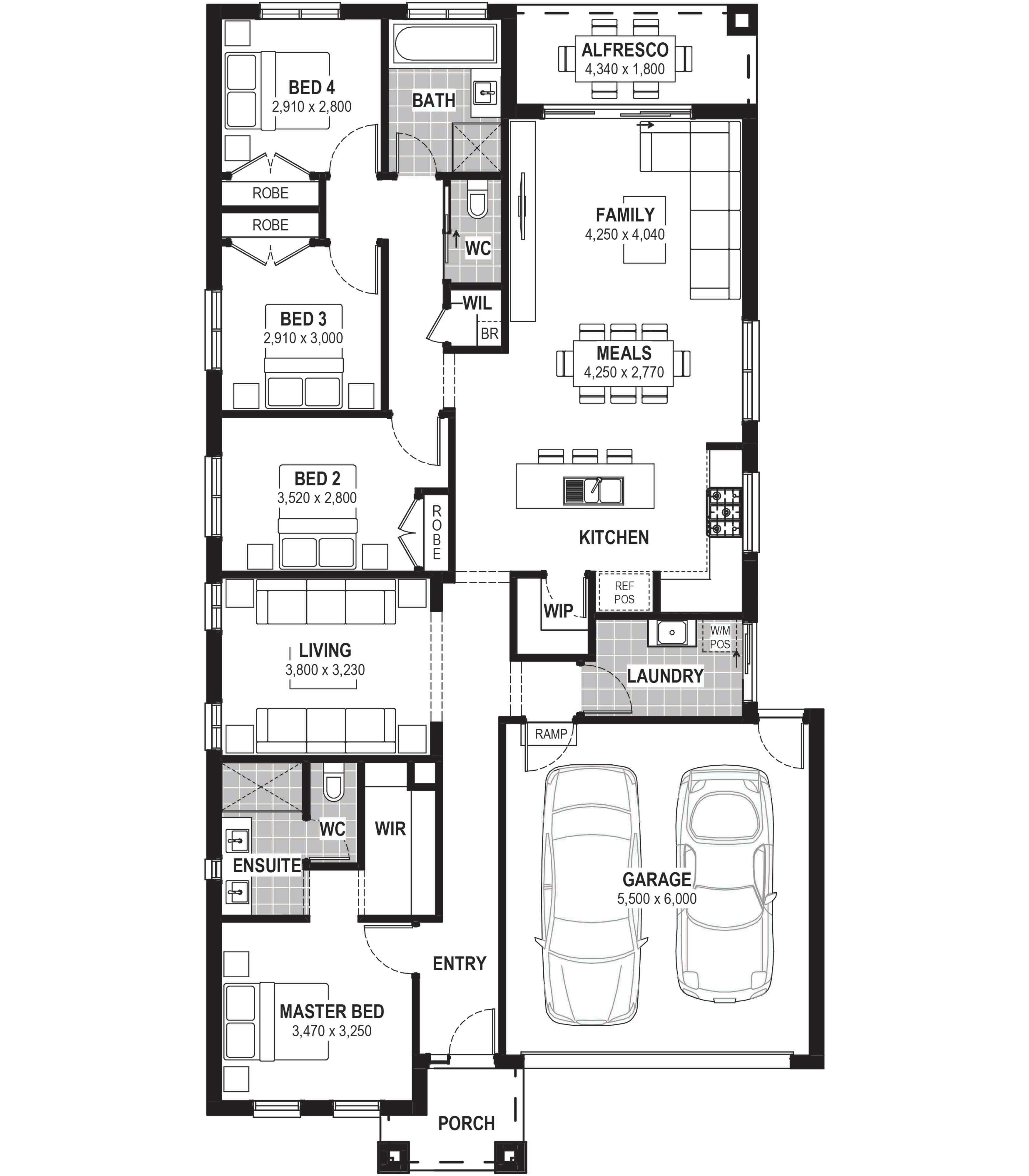 Lot 234 Webster Terrace by JG King Homes Floorplan