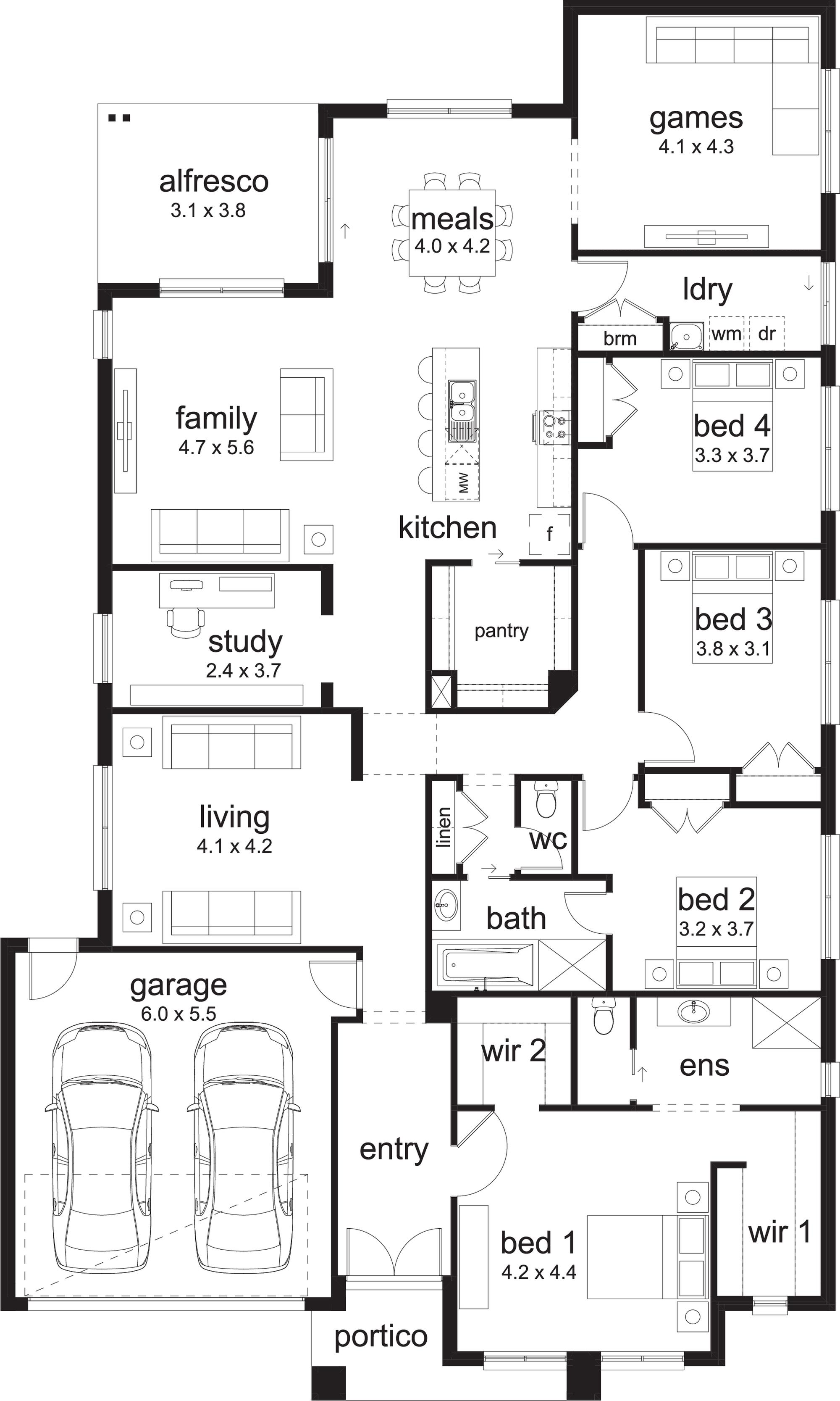 Lot 334 Uptown Estate  by Simonds Homes Floorplan