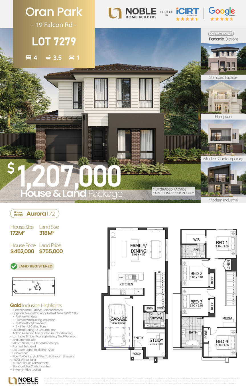 Lot 7279/19 Falcon Road by Noble Home Builders Floorplan