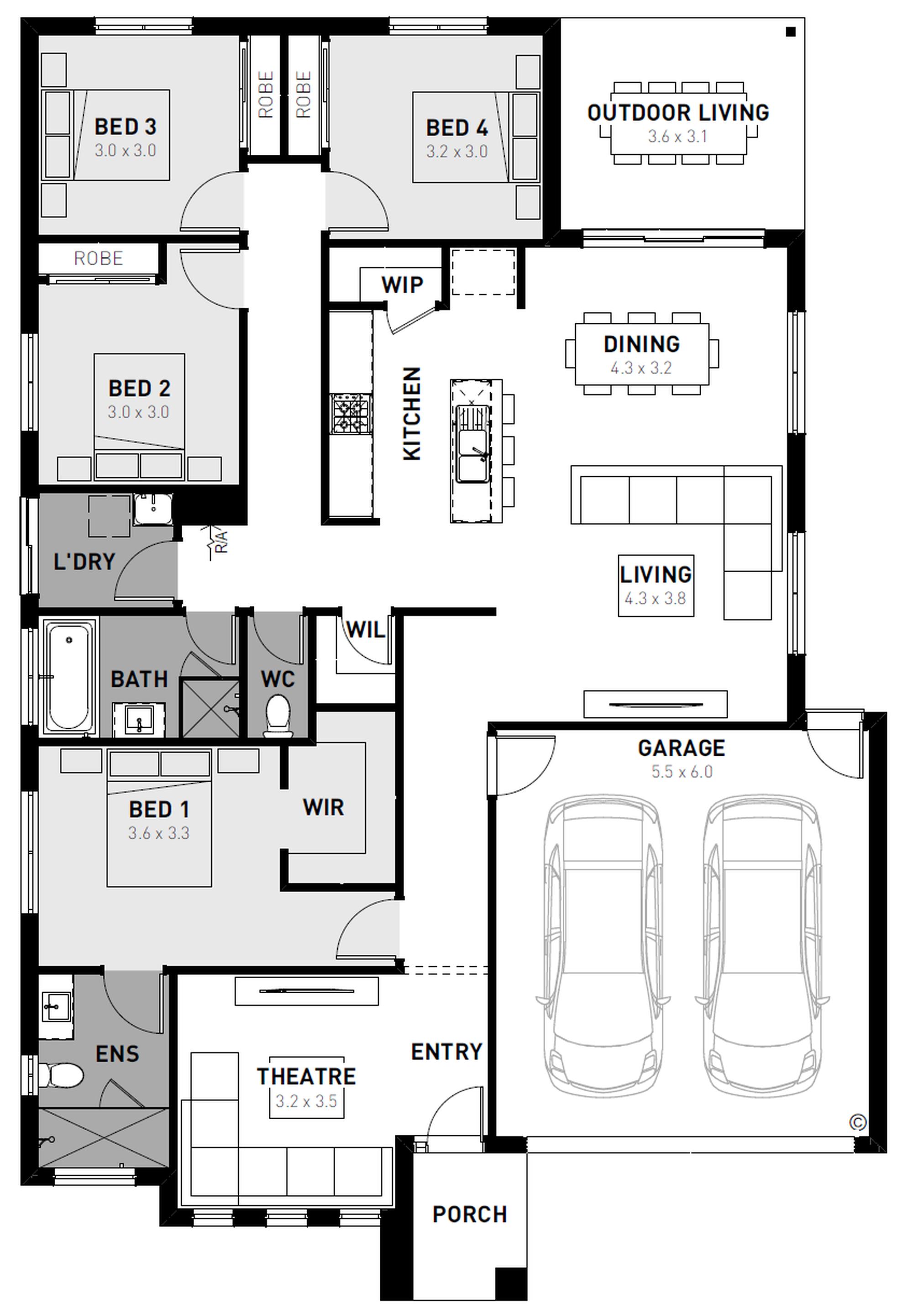 Lot No. 10 Dakshina Court by Homebuyers Centre VIC Floorplan