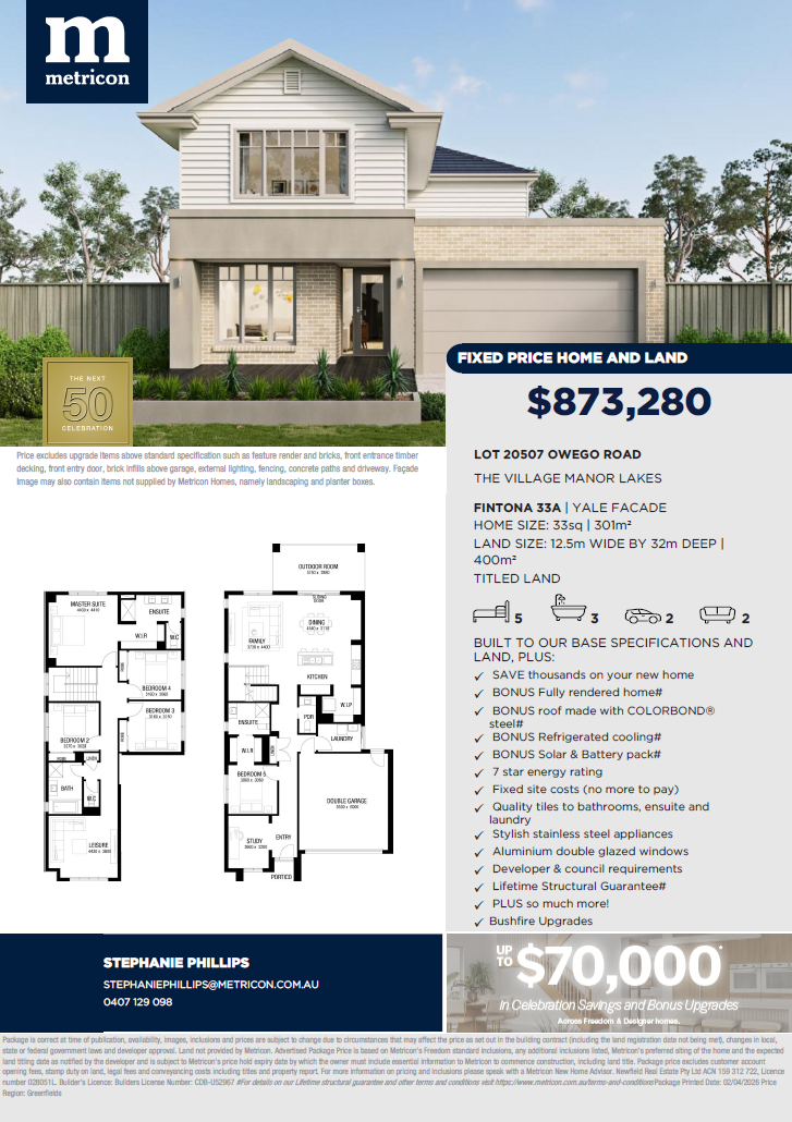 Manor Lakes Estate - Manor Lakes - Lot 20507