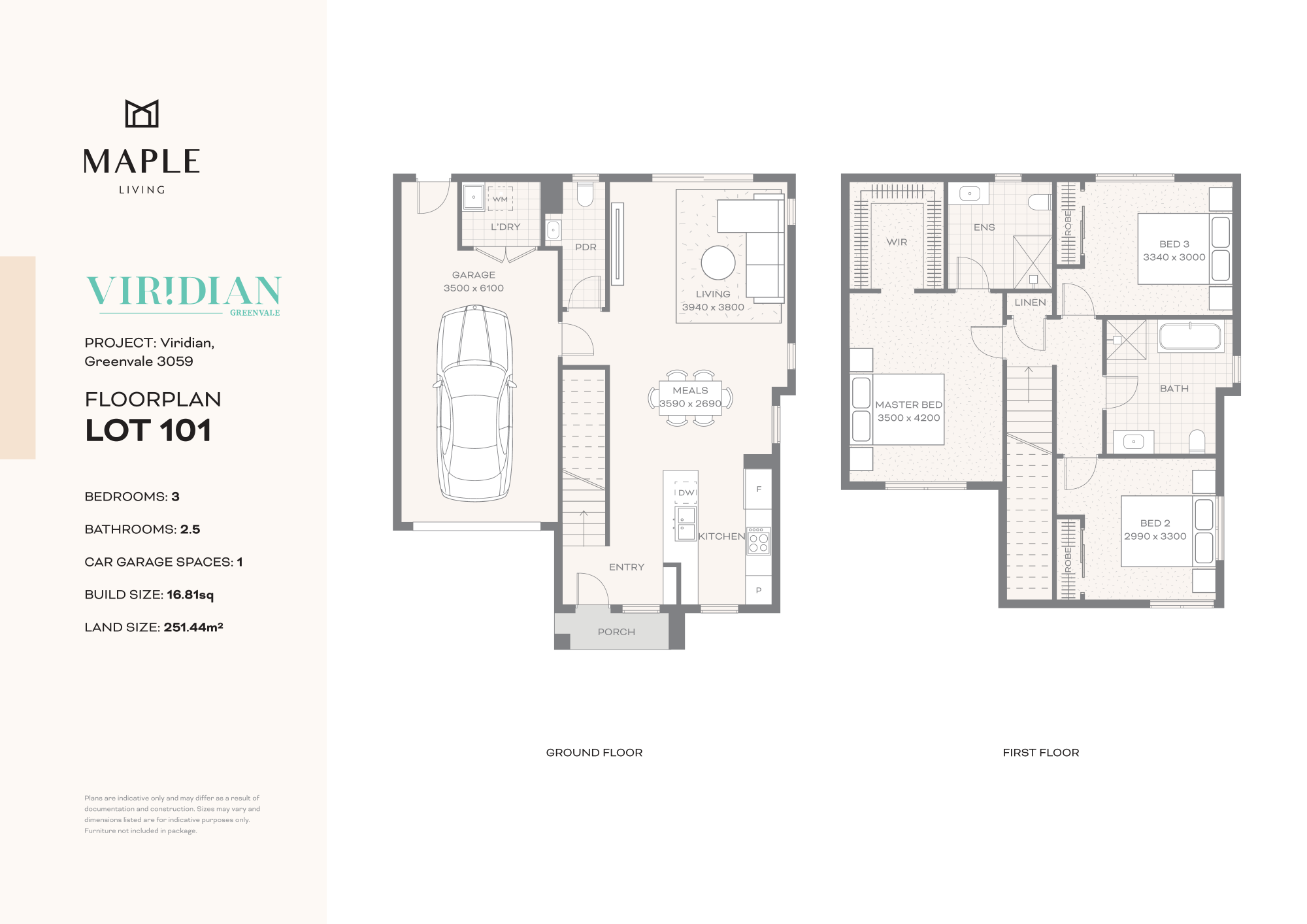 Maple Living Townhomes at Viridian - Greenvale - Lot 1