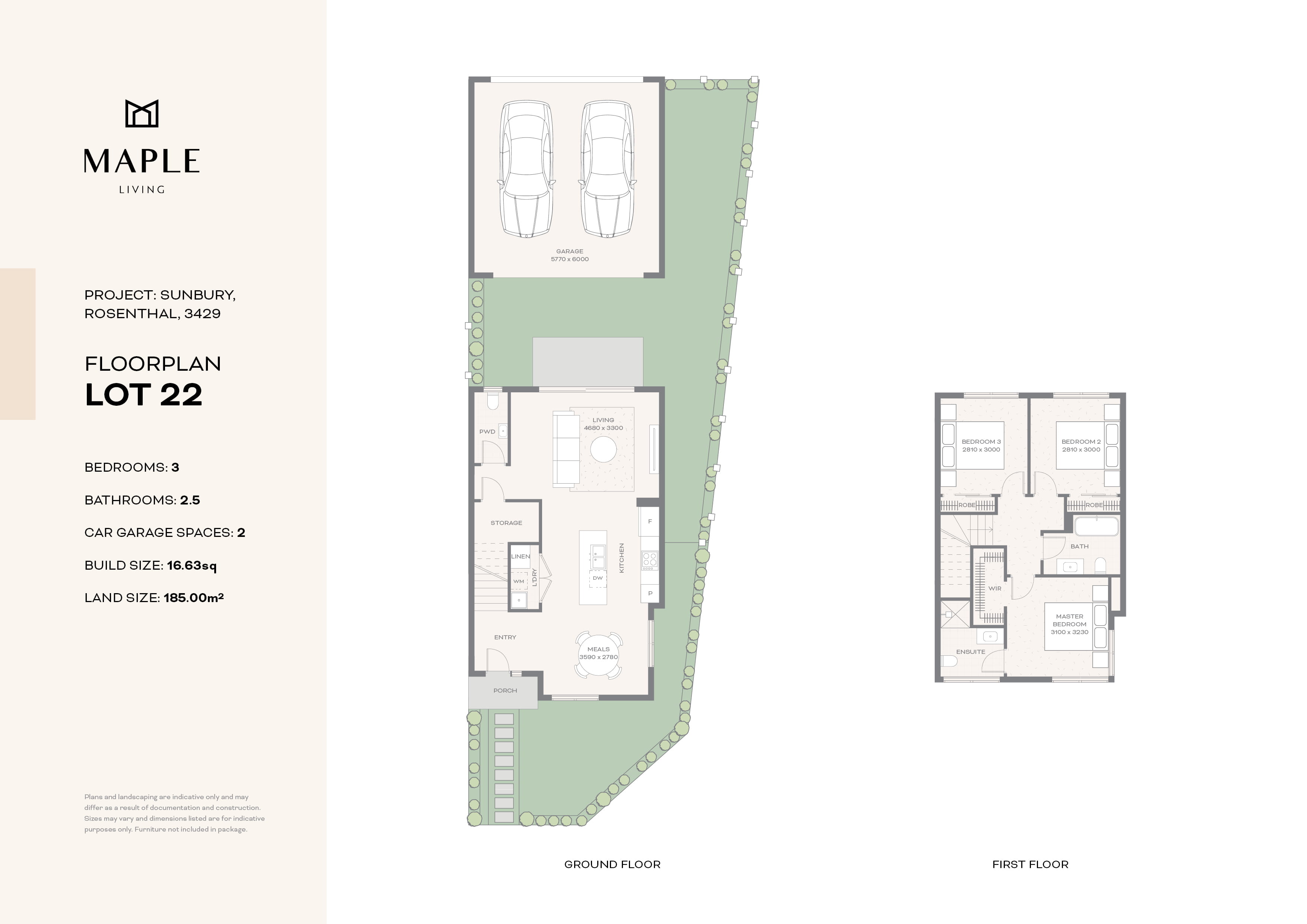 Maple Living at Rosenthal Estate  - Sunbury - Lot 22 Floorplan