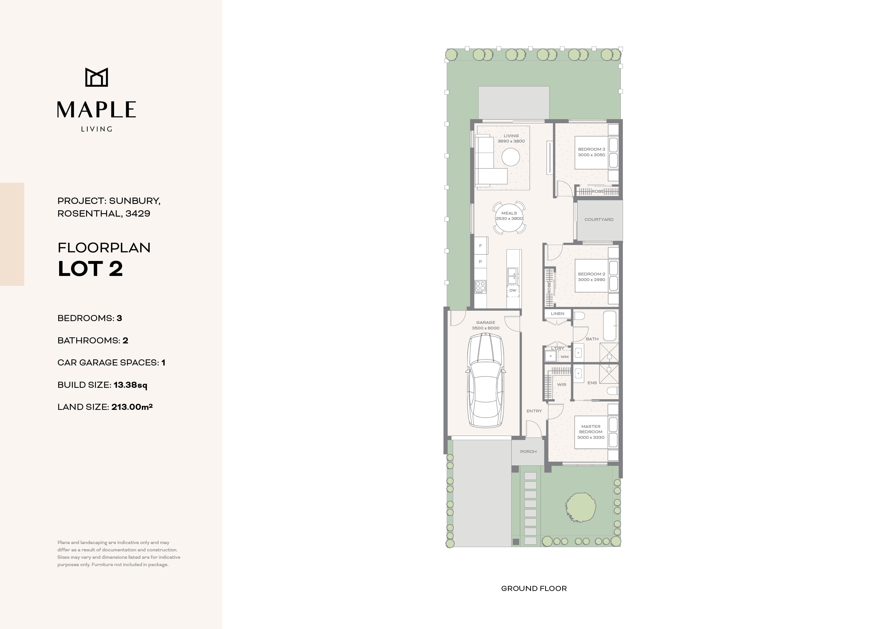 Maple Living at Rosenthal Estate  - Sunbury - Lot 2 Floorplan