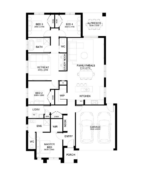 Marigold Estate - Tarneit - Lot 1191 Floorplan