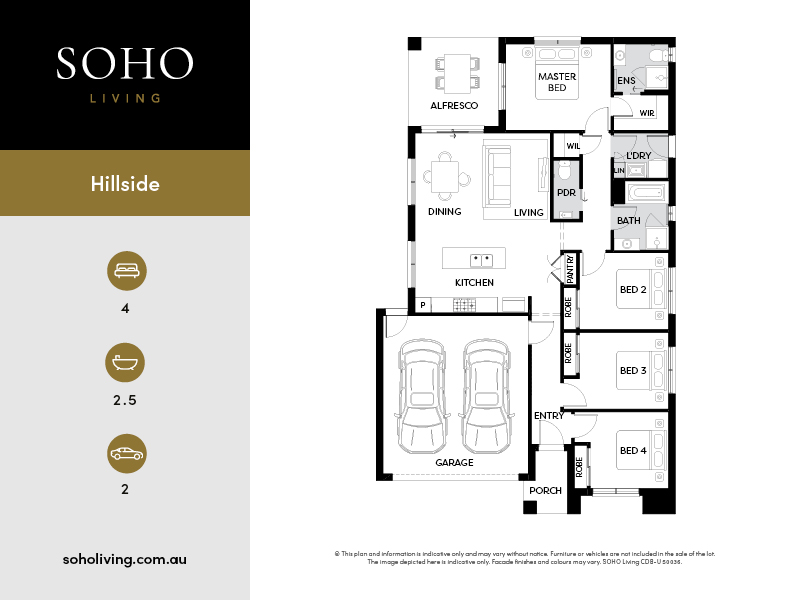 Mesa Townhome Collection at Stockland Highlands - Mickleham - Lot 41220 Floorplan