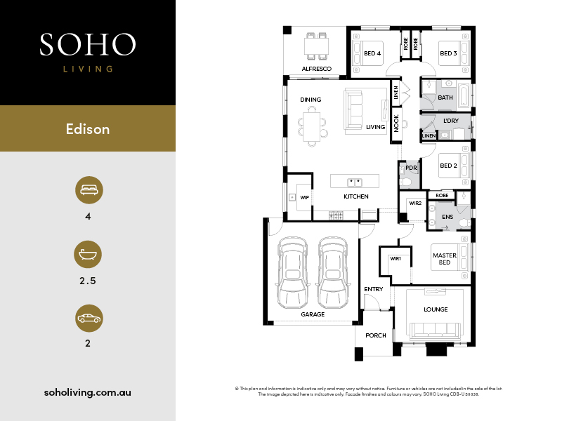 Mesa Townhome Collection at Stockland Highlands - Mickleham - Lot 41274 Floorplan