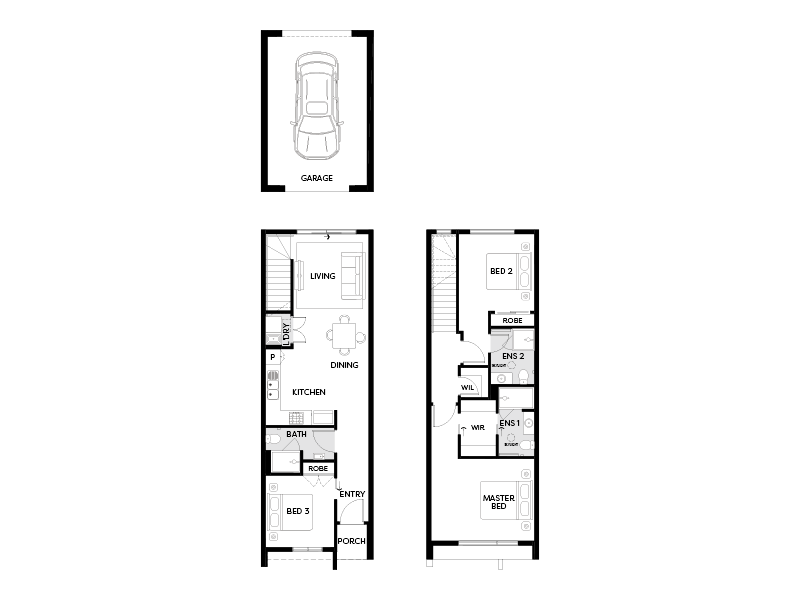 Mesa Townhome Collection at Stockland Highlands - Mickleham - Lot 453103 Floorplan
