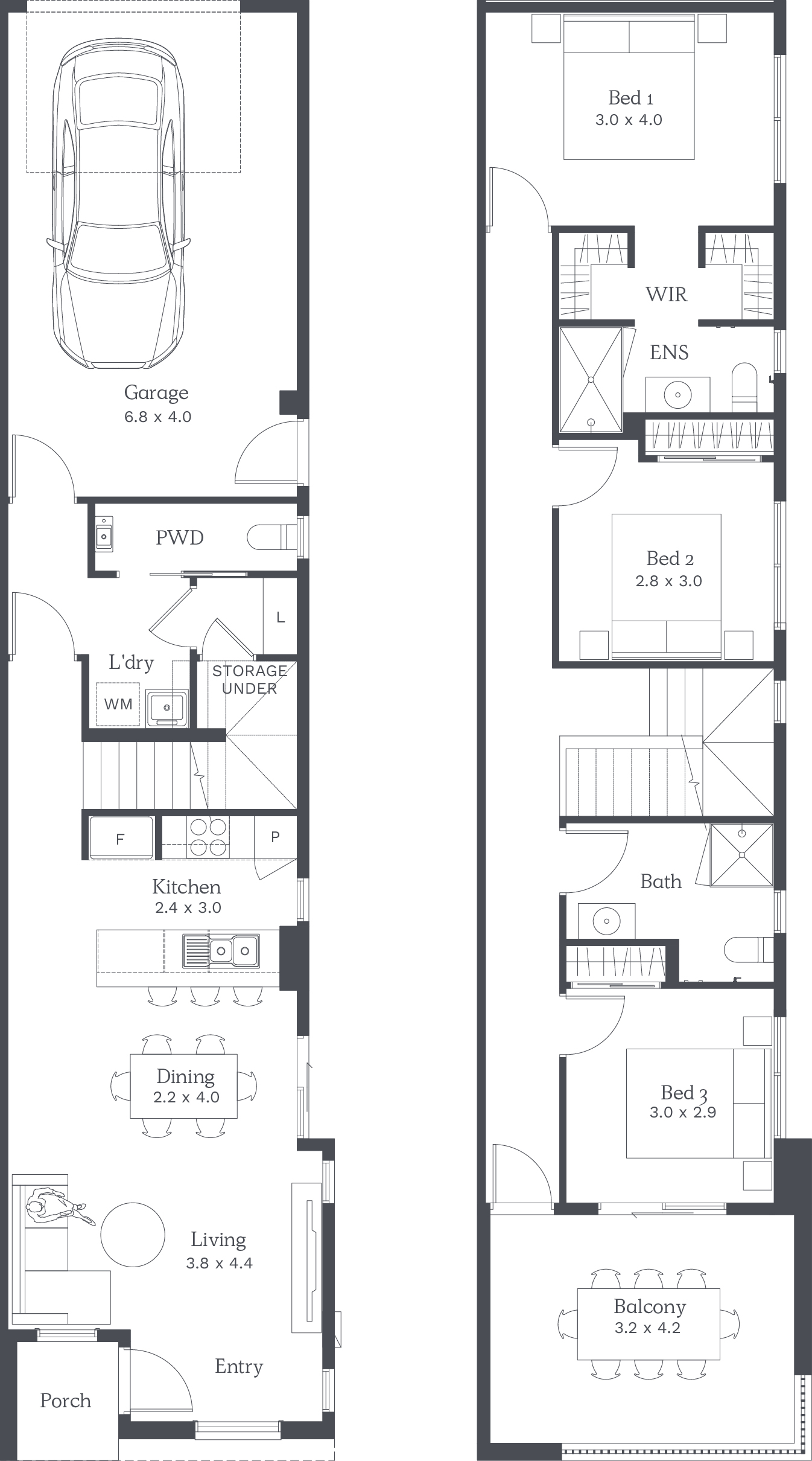Nostra Townhomes at Armstrong  - Mount Duneed - Lot 7001 Floorplan