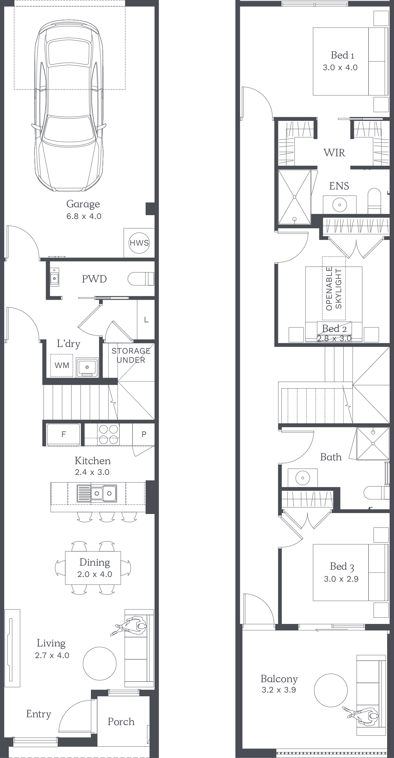Nostra Townhomes at Armstrong  - Mount Duneed - Lot 7002 Floorplan