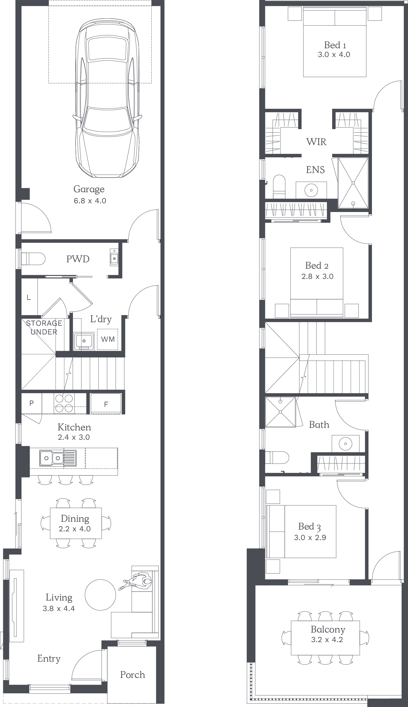 Nostra Townhomes at Armstrong  - Mount Duneed - Lot 7003 Floorplan