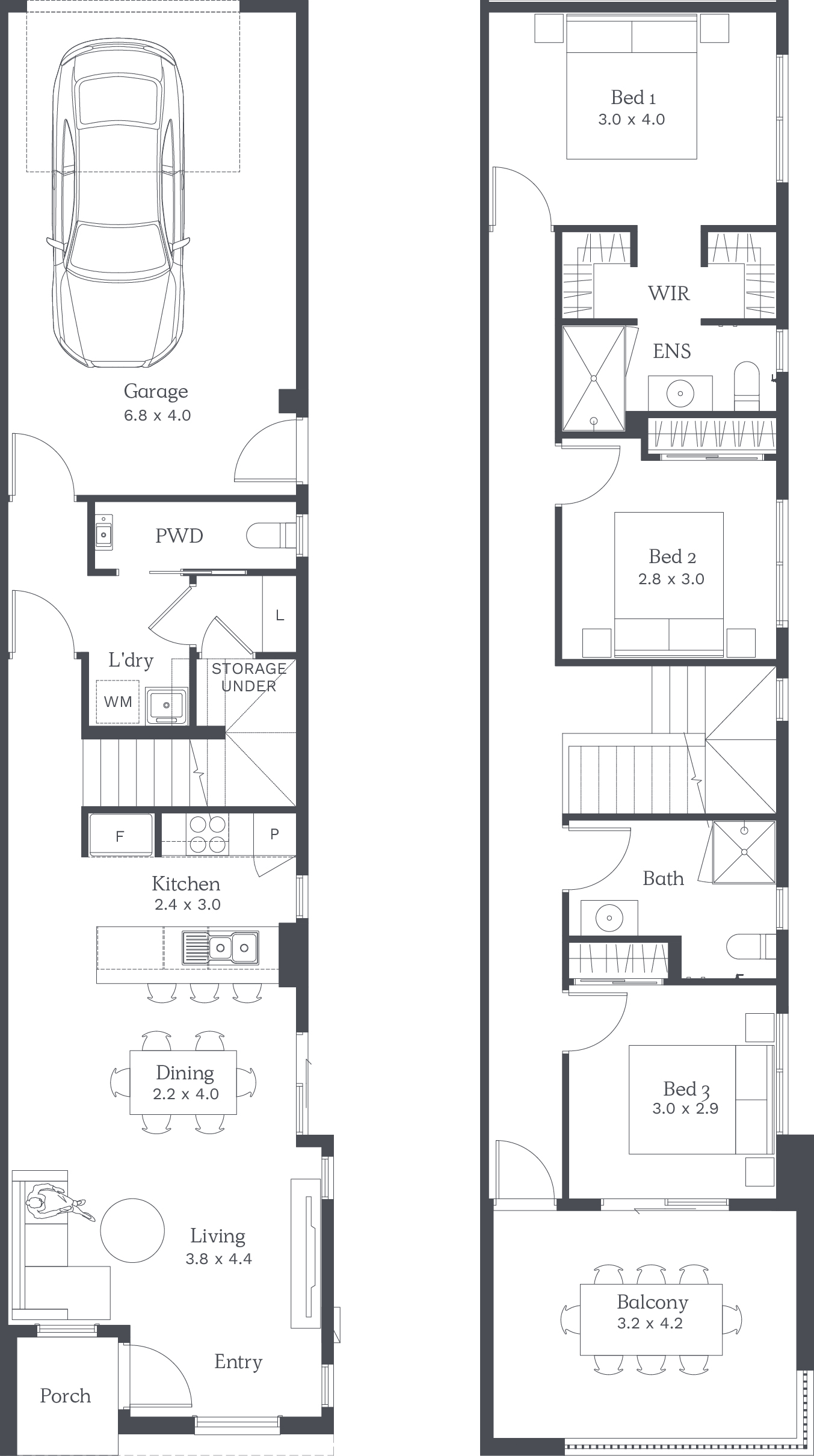 Nostra Townhomes at Armstrong  - Mount Duneed - Lot 7004 Floorplan