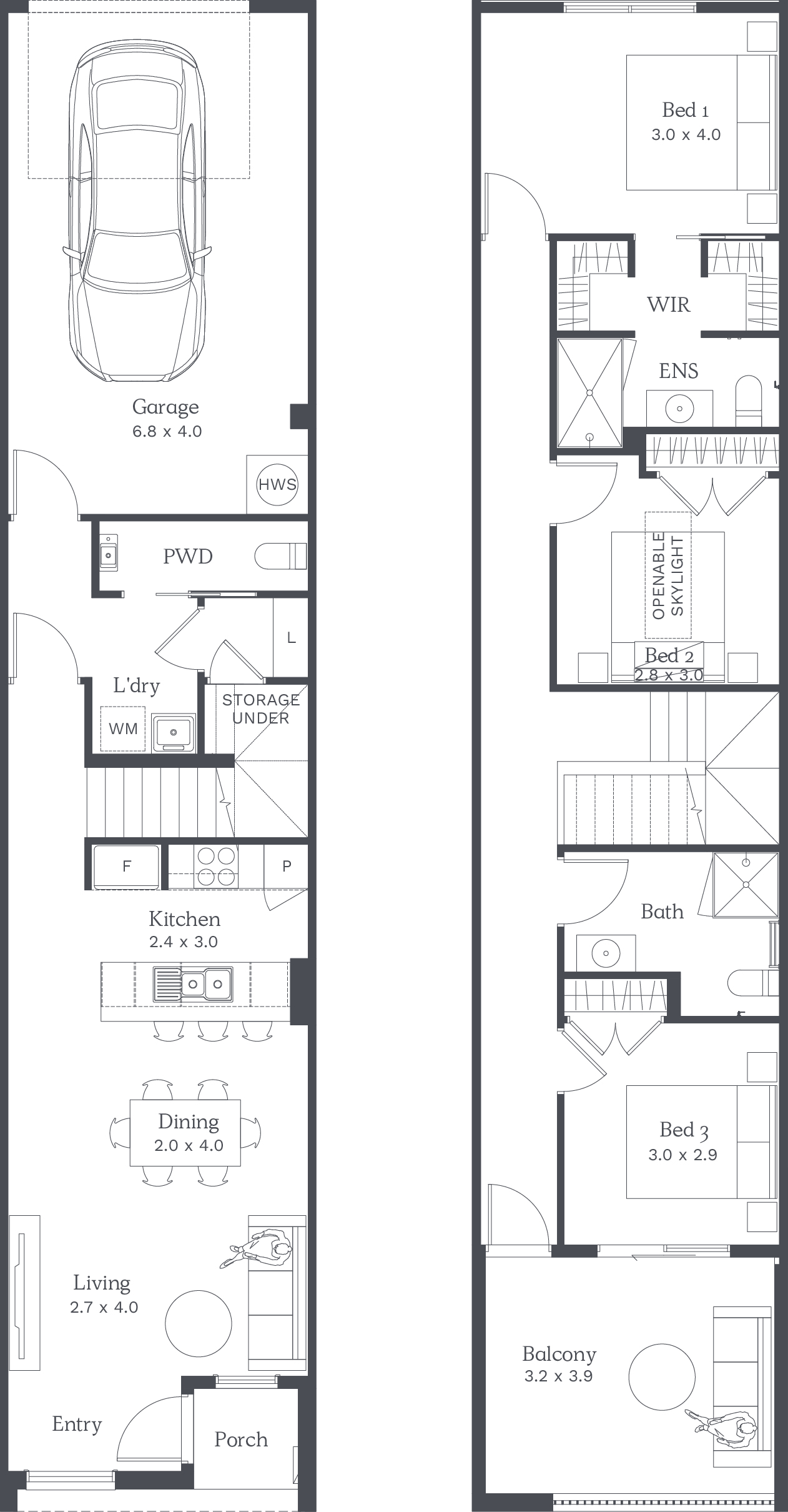 Nostra Townhomes at Armstrong  - Mount Duneed - Lot 7009 Floorplan