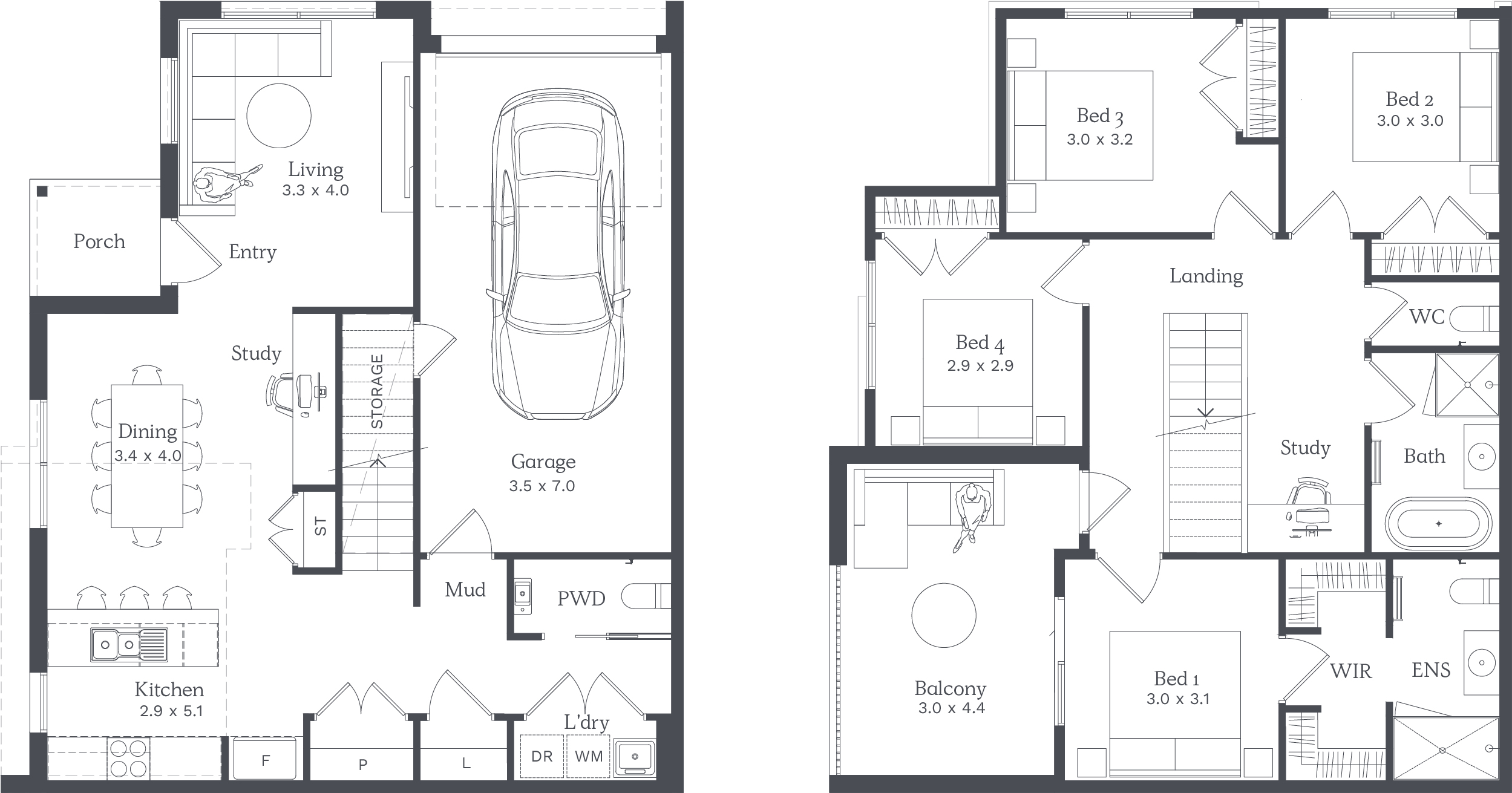 Nostra Townhomes at Armstrong  - Mount Duneed - Lot 7011 Floorplan