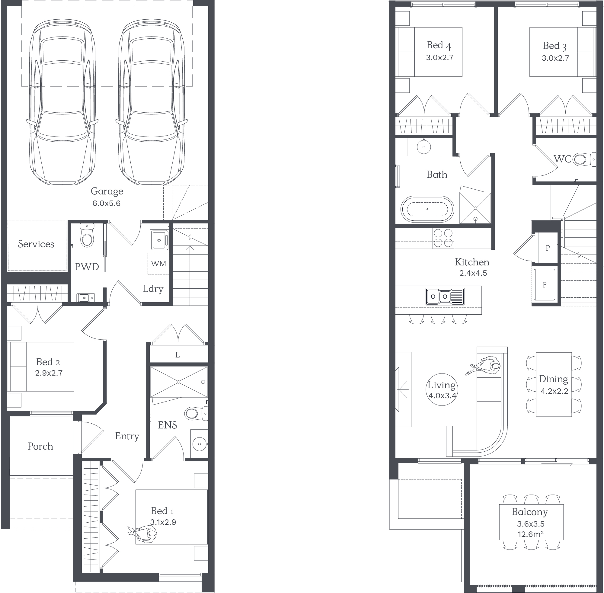 Nostra Townhomes at Stockland Harpley - Werribee - Lot 10512 Floorplan
