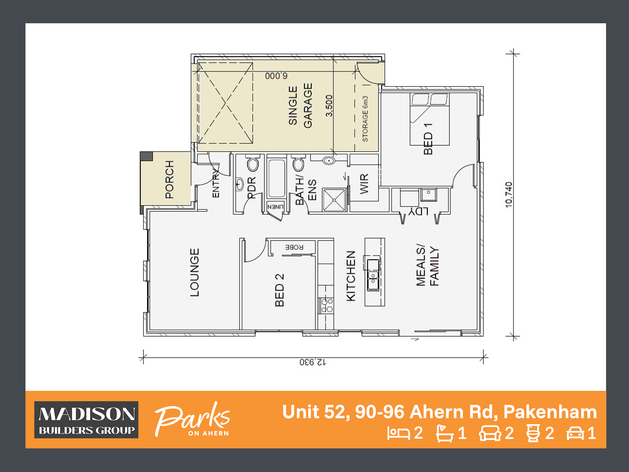 Parks on Ahern Estate - Pakenham - Lot 52 Floorplan