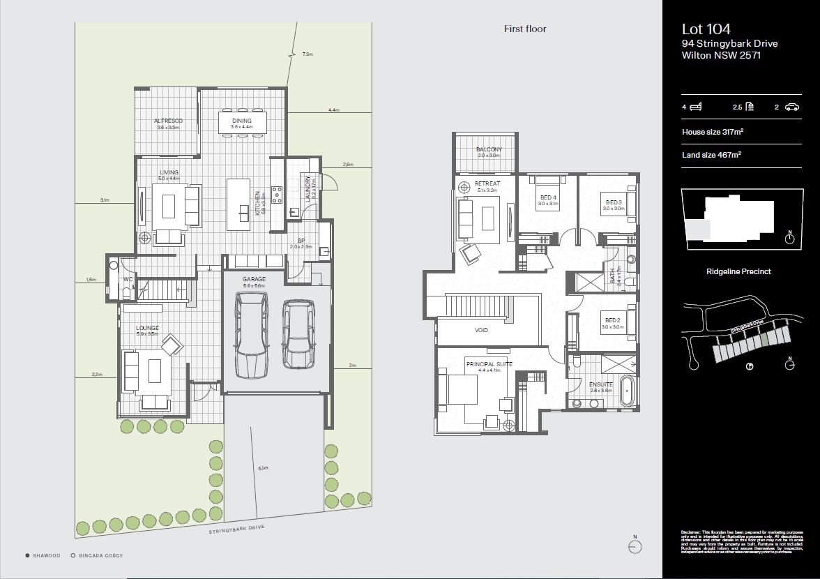 SHAWOOD at Bingara Gorge - Wilton - Lot 104 Floorplan