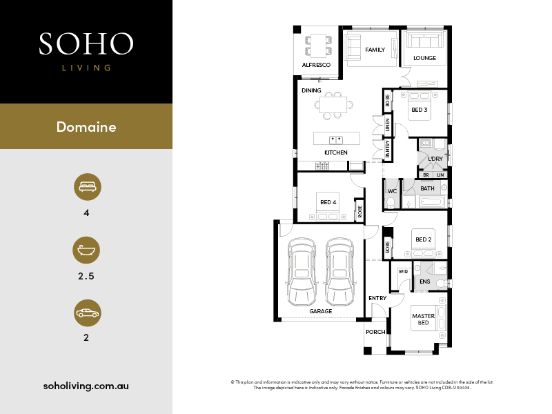 SOHO Living at Evergreen Estate - Clyde  - Lot 2837 Floorplan
