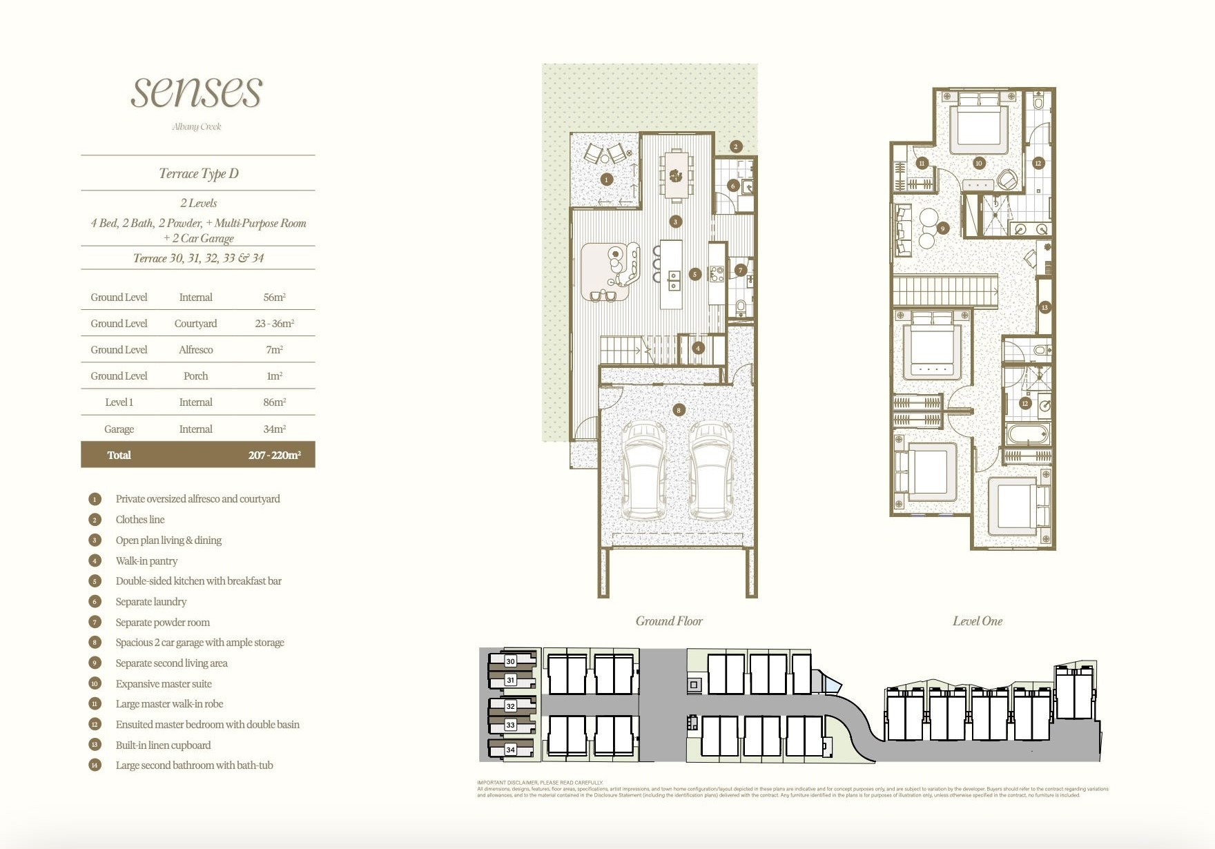 Senses Townhomes - Albany Creek - Lot 31 Floorplan