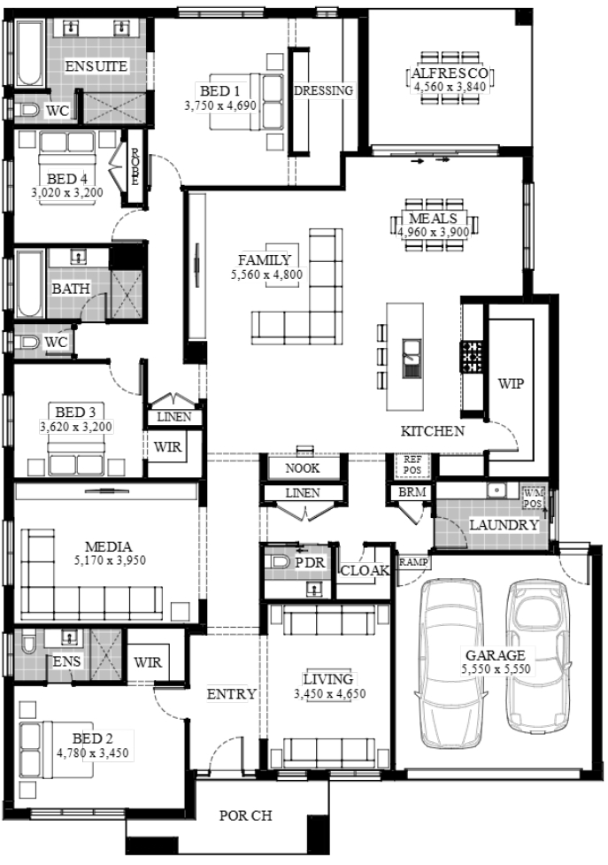Sherwood Grange Estate - Sunbury - Lot 620 Floorplan