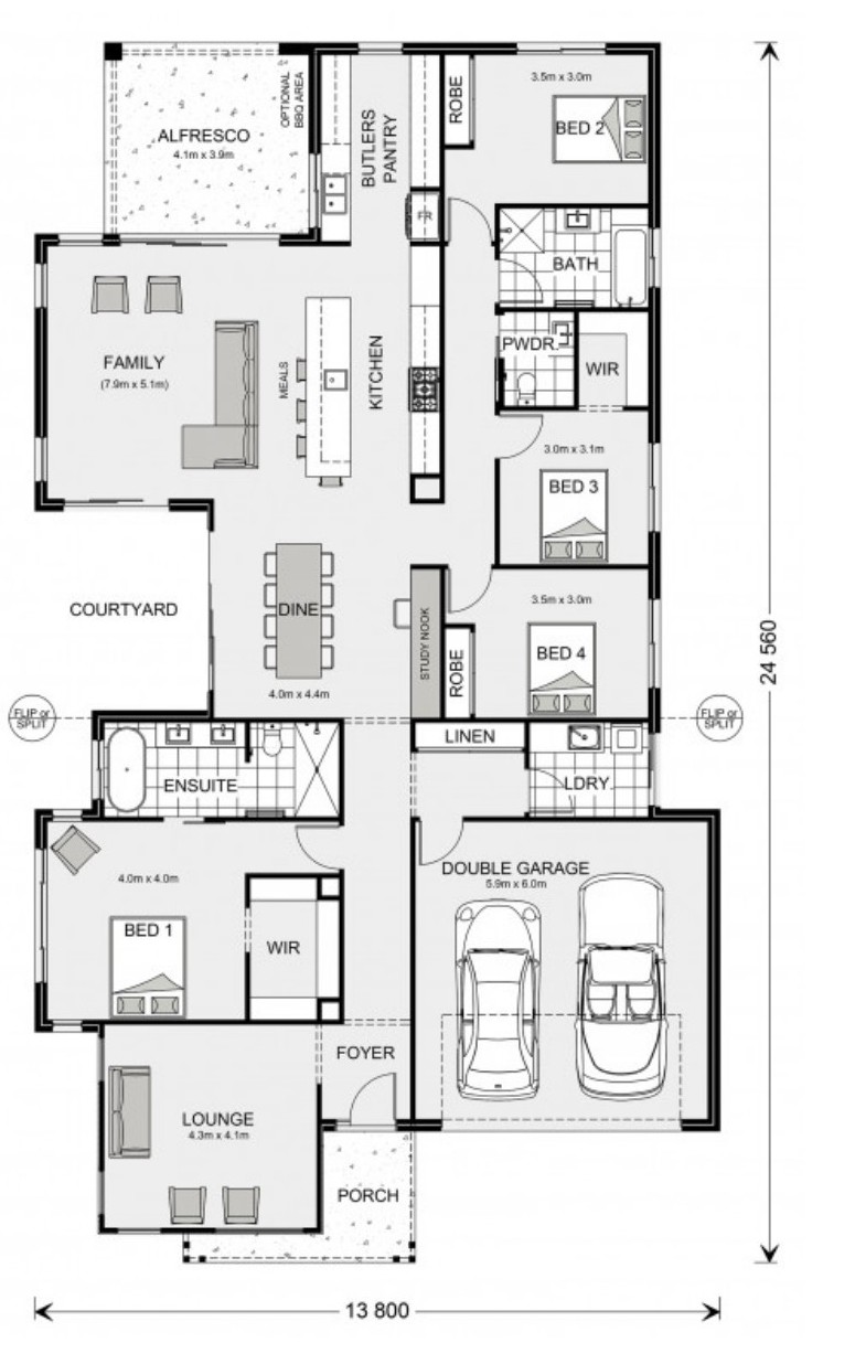 Sherwood Grange Estate - Sunbury - Lot 713 Floorplan