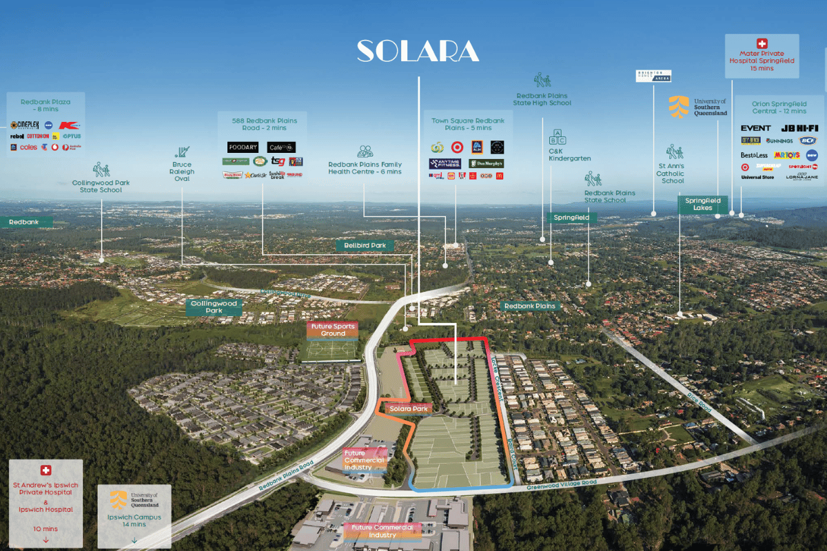 Solara Estate - Redbank Plains - Lot 62 Aerial