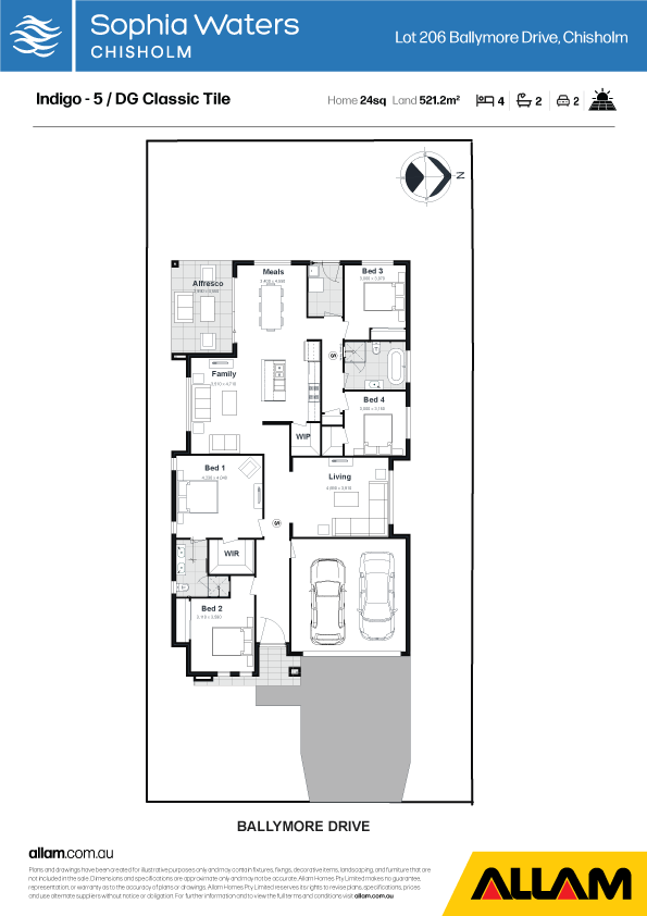 Sophia Waters Estate - Chisholm - Lot 206 Floorplan