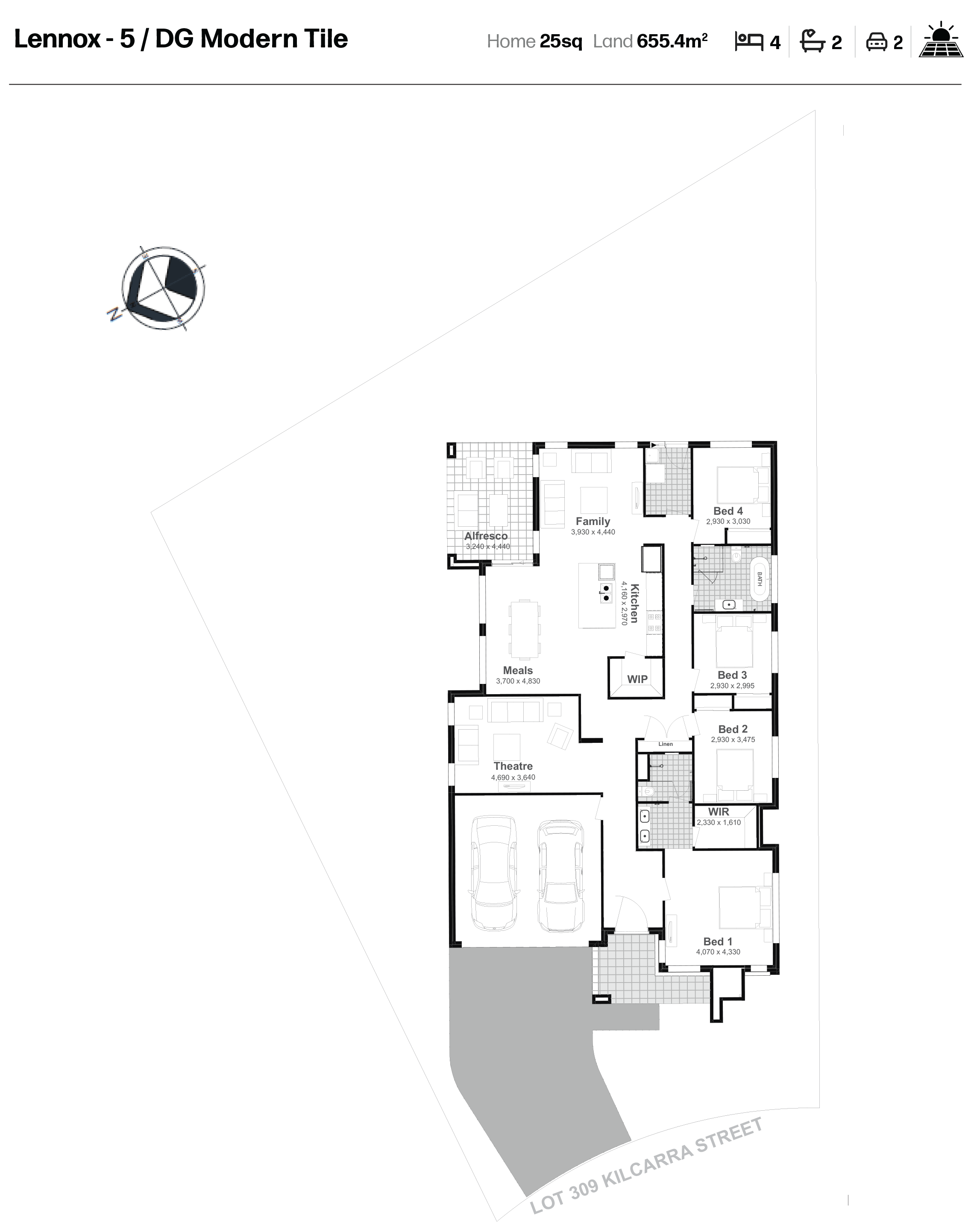Sophia Waters Estate - Chisholm - Lot 309 Floorplan