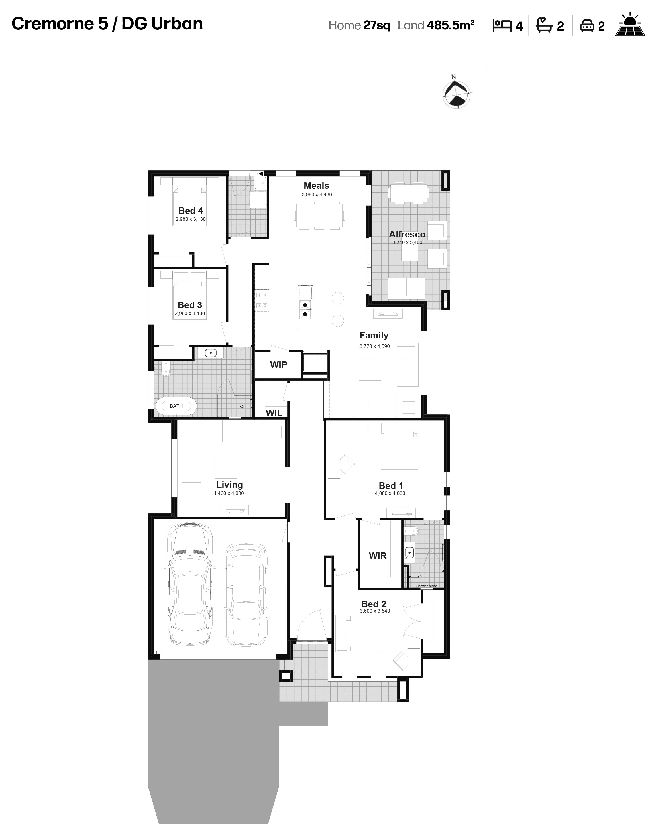 Sophia Waters Estate - Chisholm - Lot 318 Floorplan