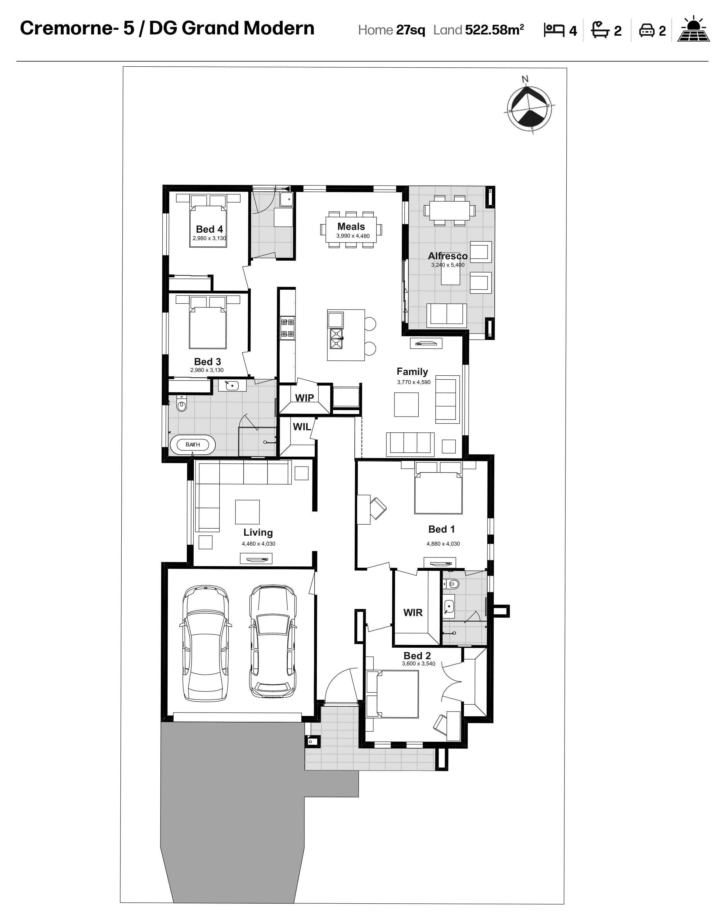 Sophia Waters Estate - Chisholm - Lot 320 Floorplan