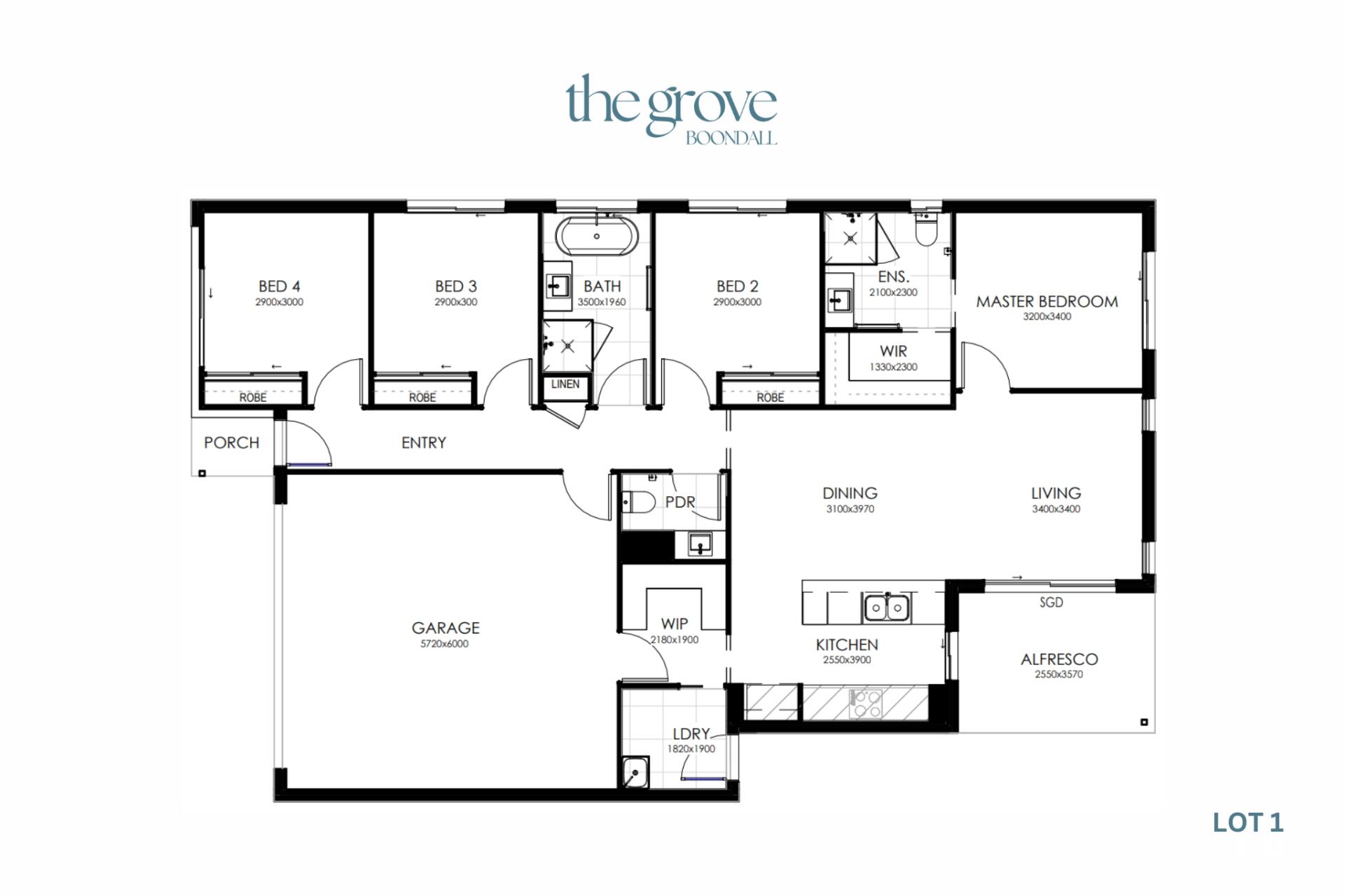 The Grove - Boondall - Lot 1 Floorplan
