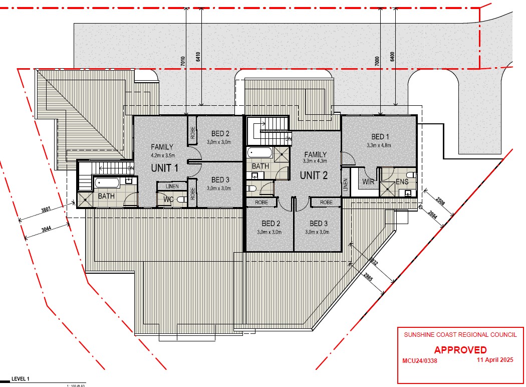 The Hilltop Estate Sunshine Coast - Kuluin - Lot 7 Duplex Approved Land Lot Floorplan